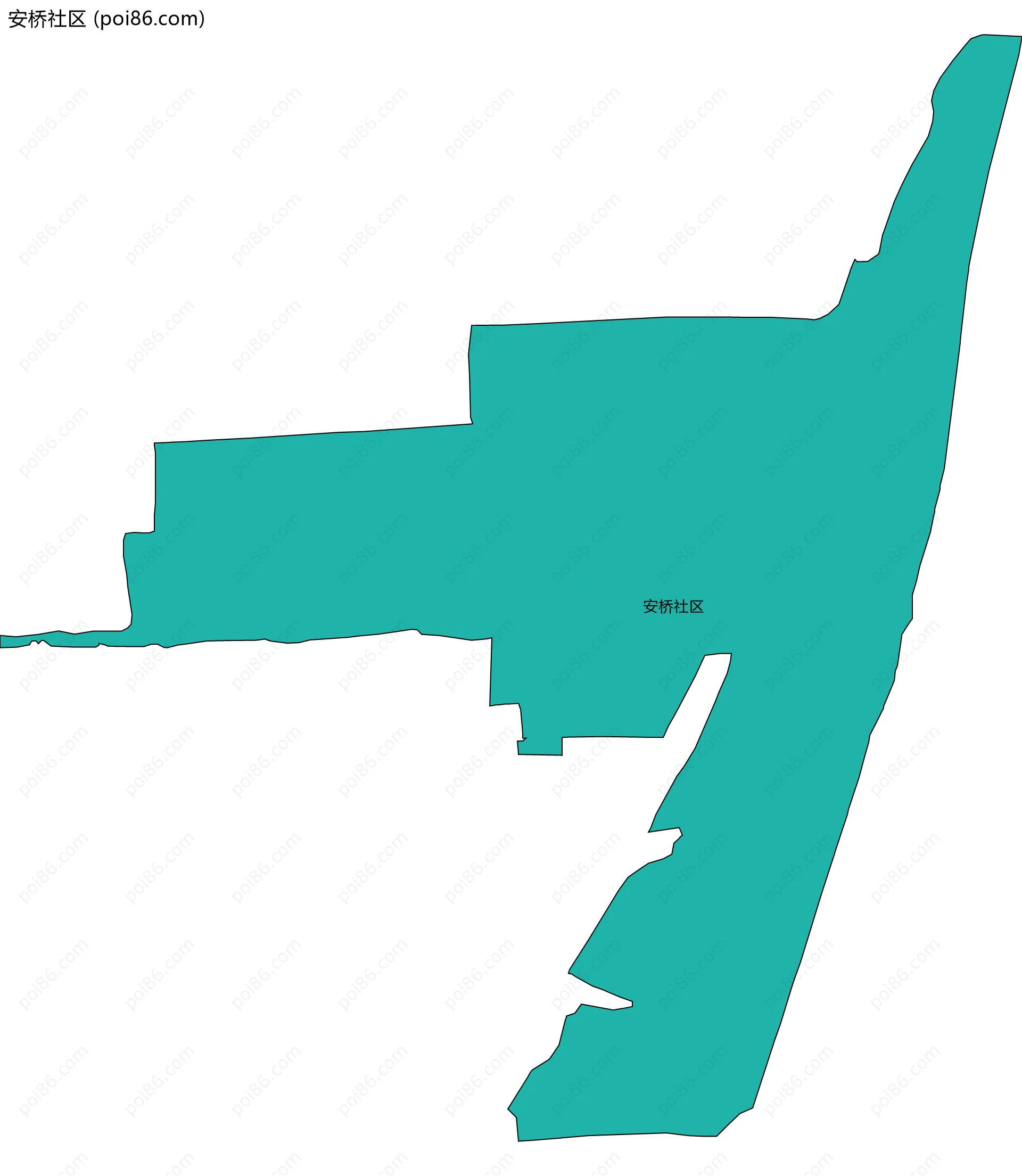 安桥社区边界地图