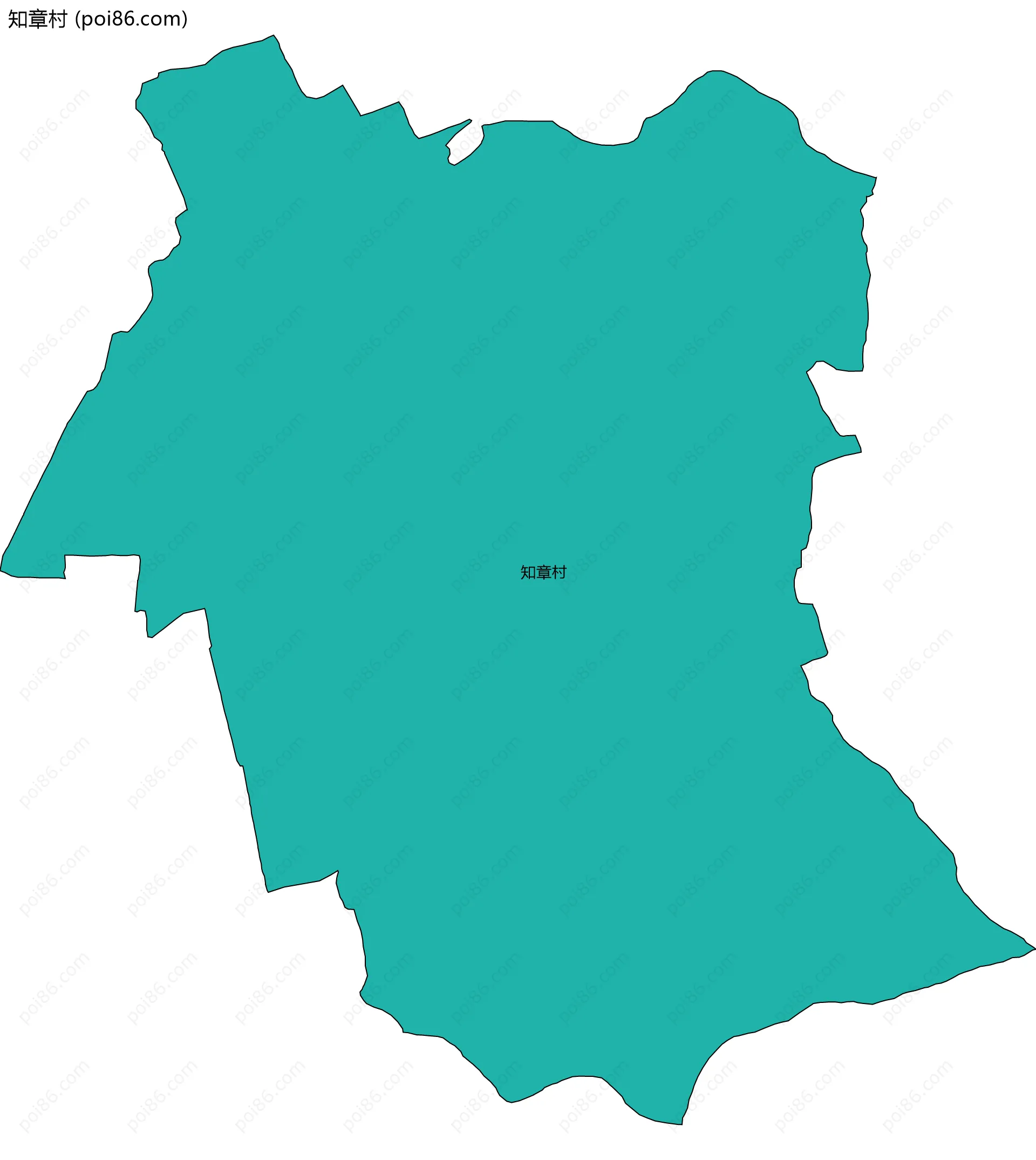 知章村边界地图