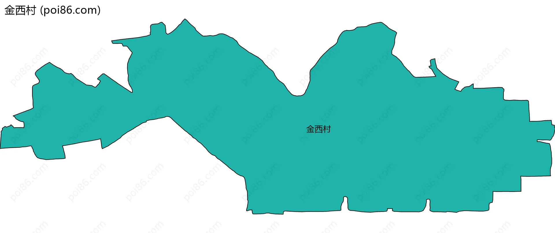 金西村边界地图