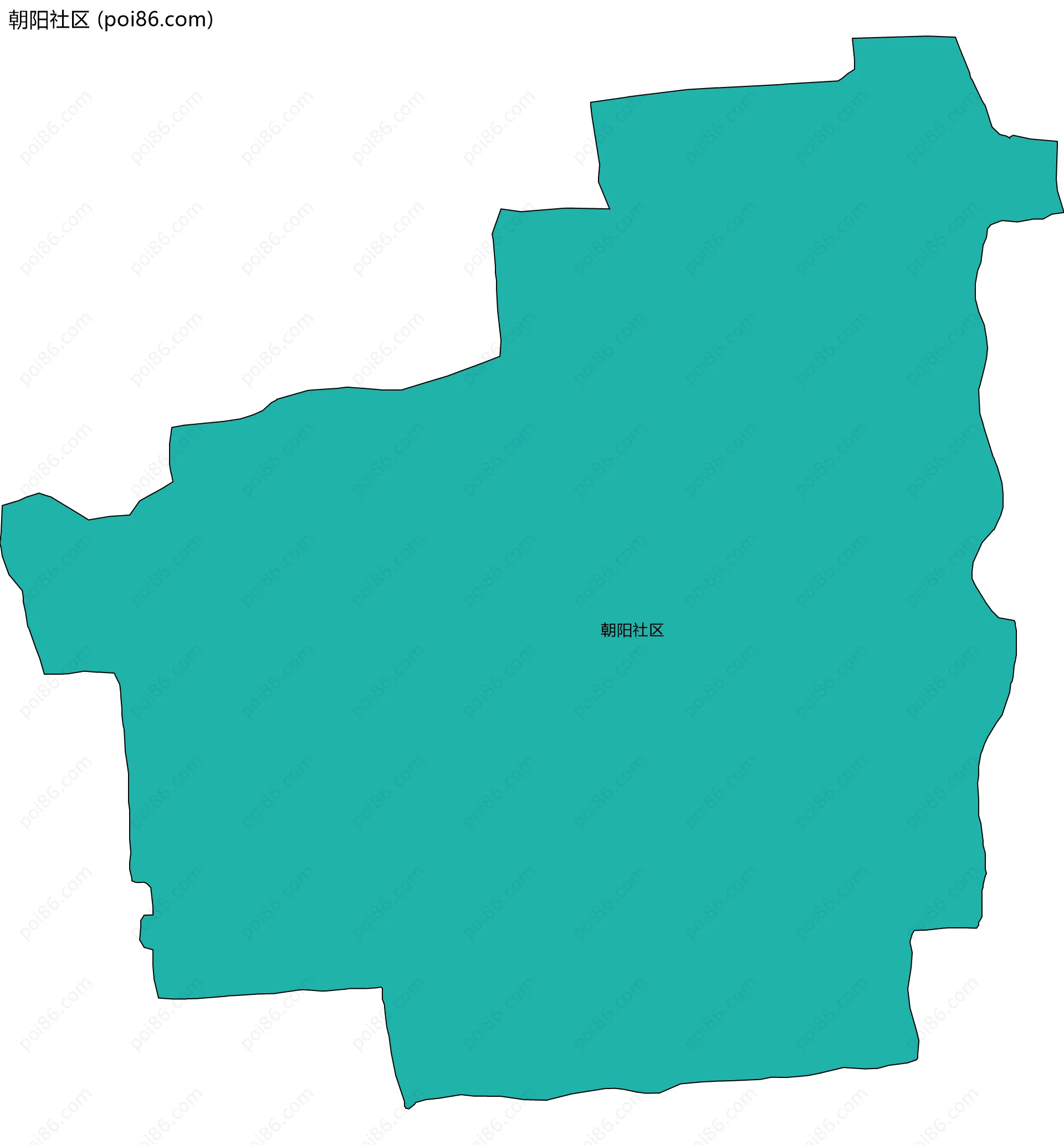 朝阳社区边界地图