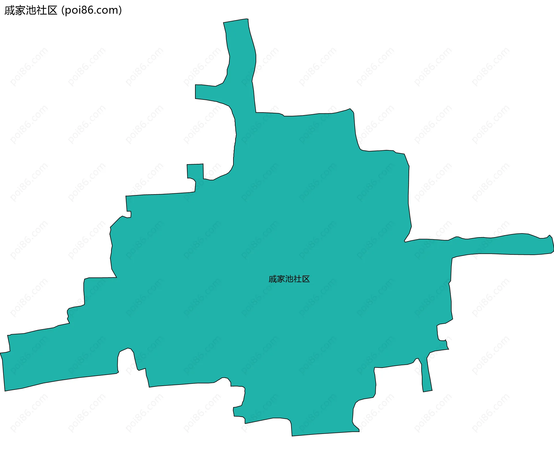 戚家池社区边界地图