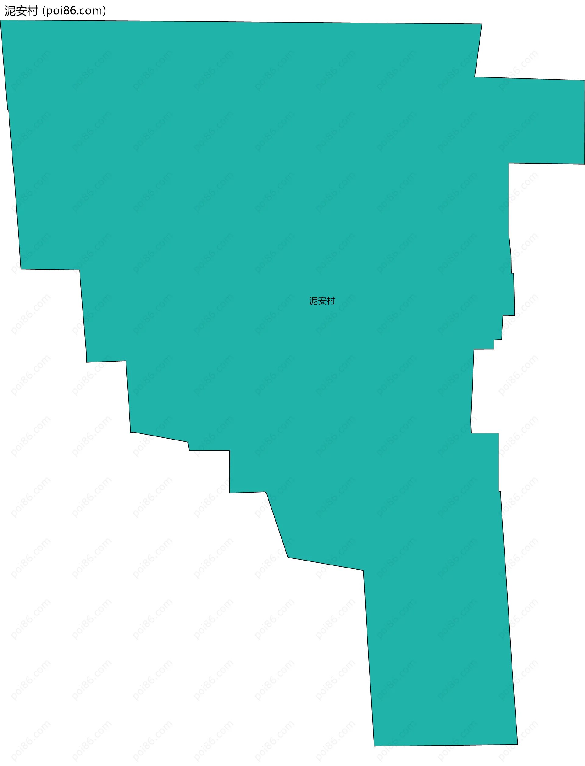 泥安村边界地图