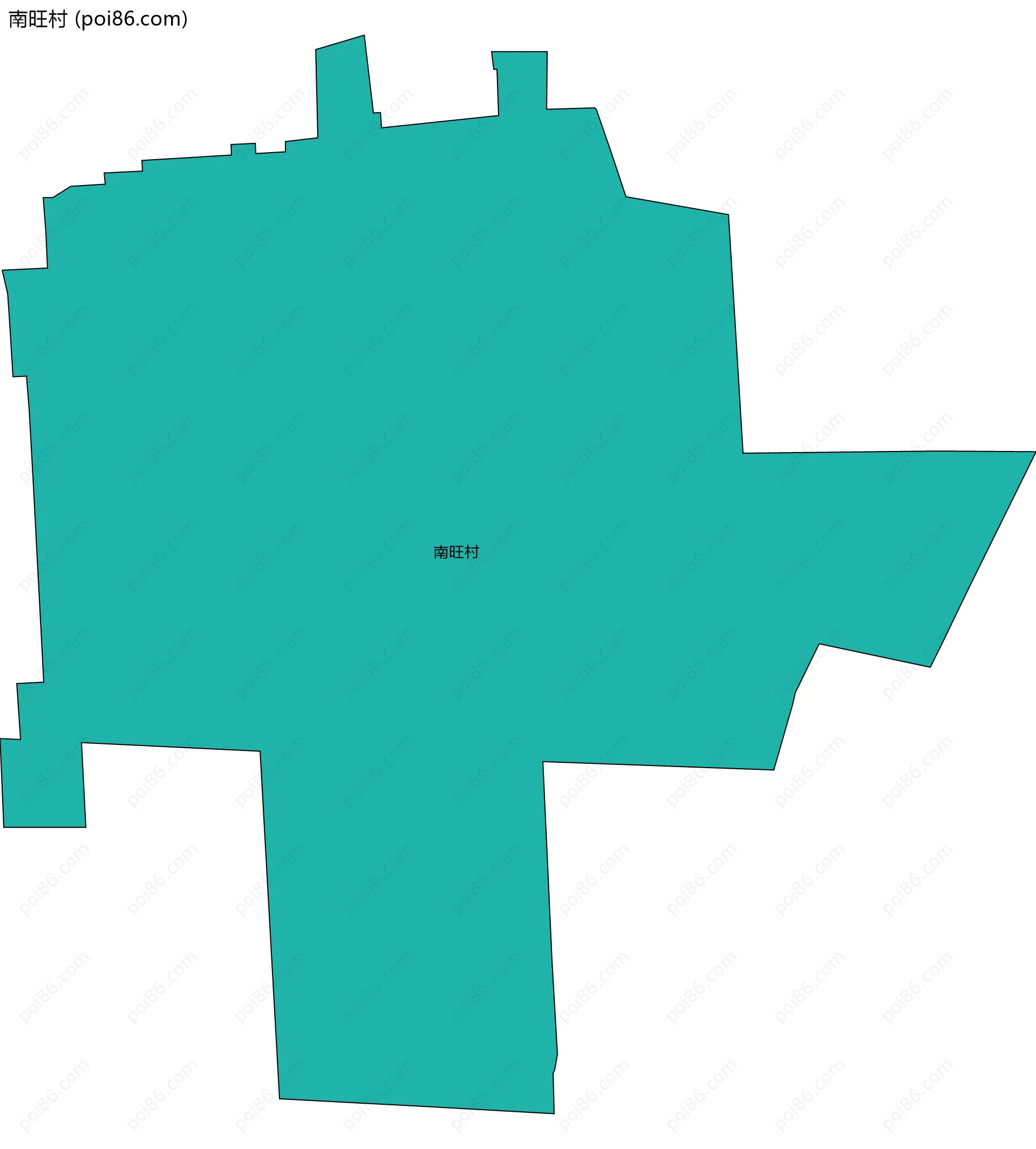 南旺村边界地图