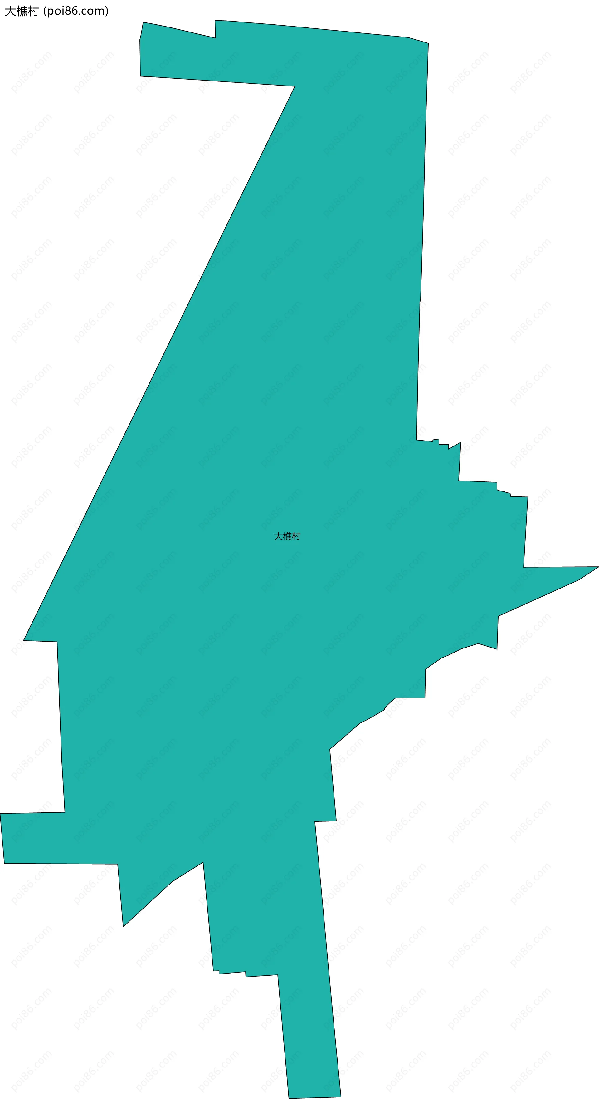 大樵村边界地图