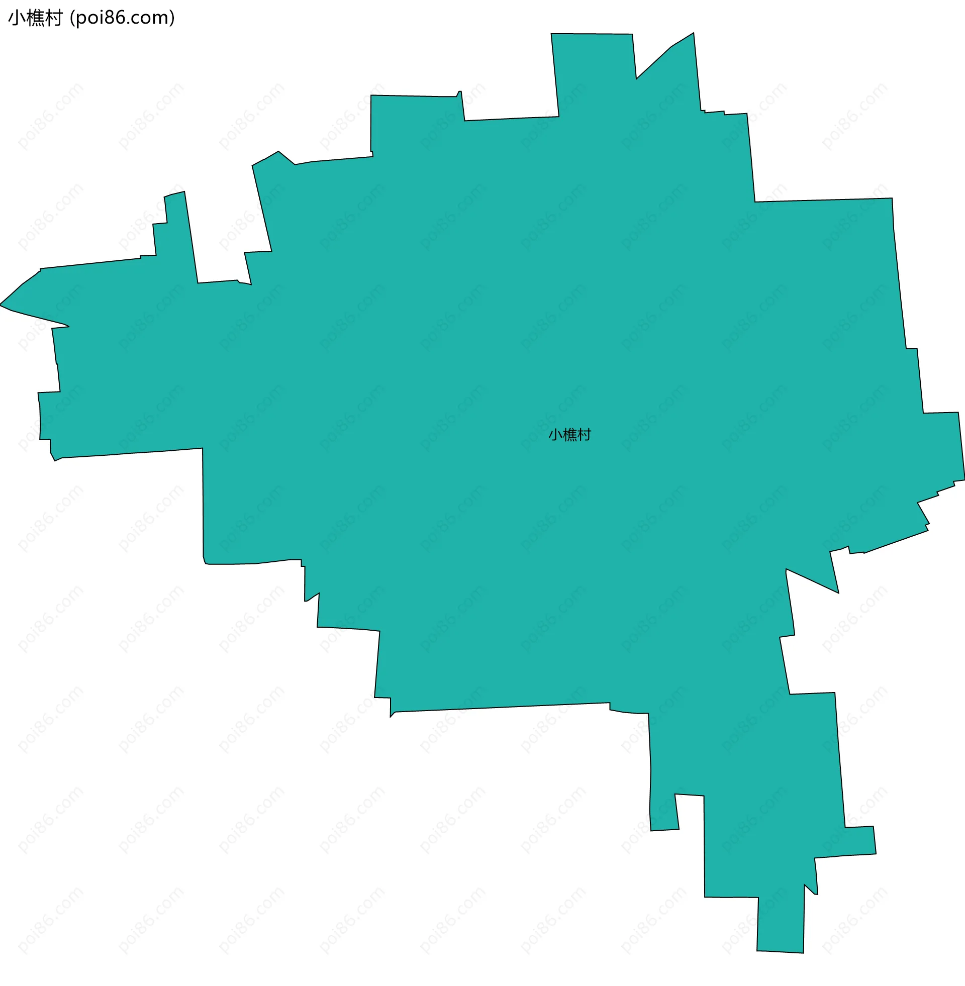 小樵村边界地图