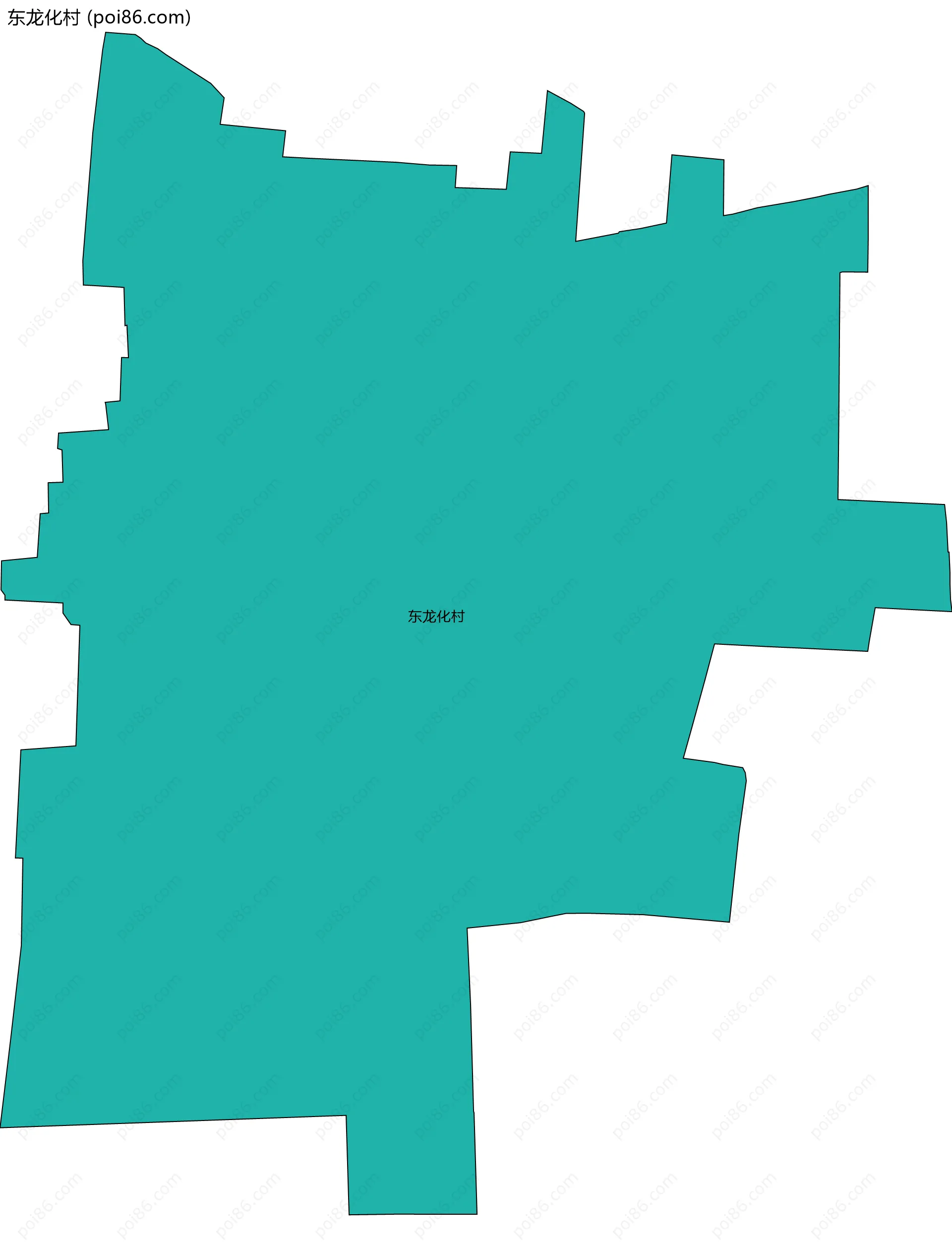 东龙化村边界地图