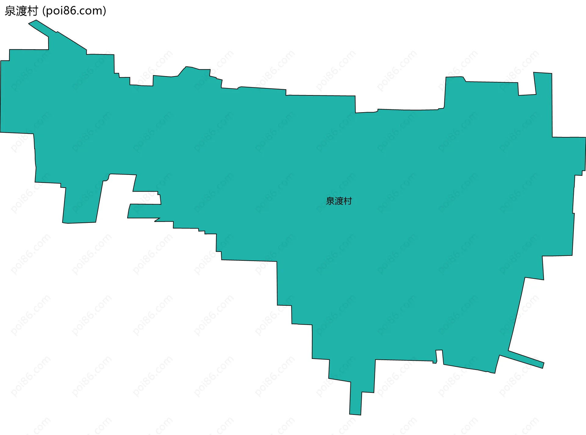 泉渡村边界地图
