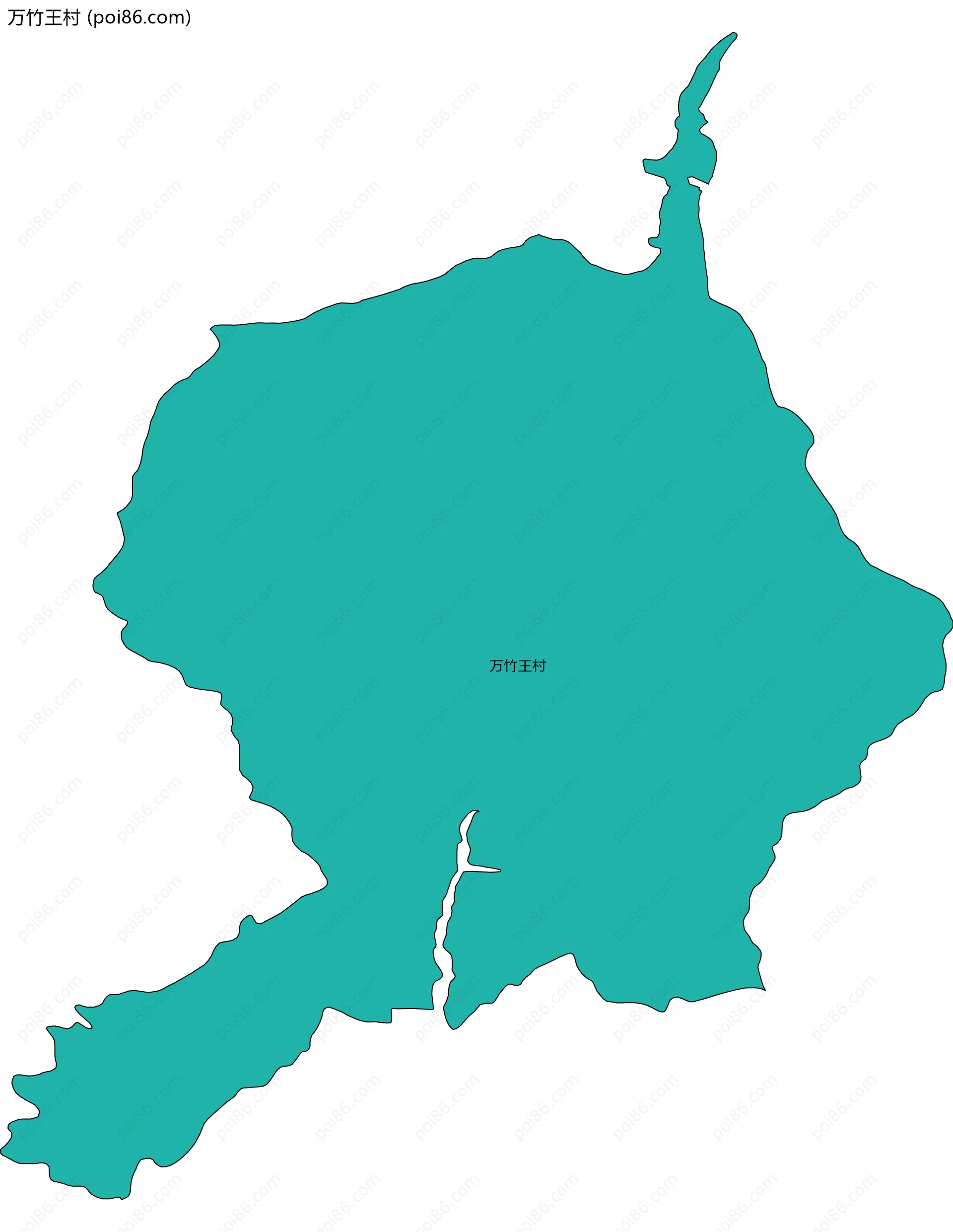 万竹王村边界地图