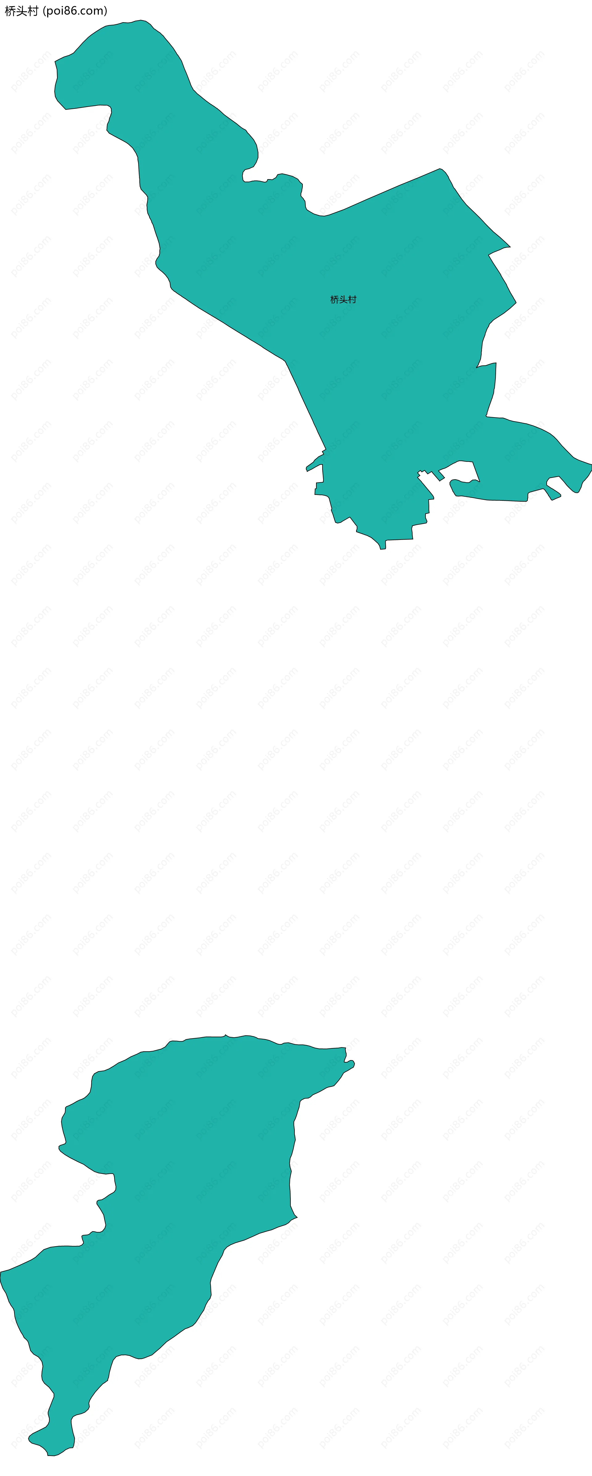 桥头村边界地图