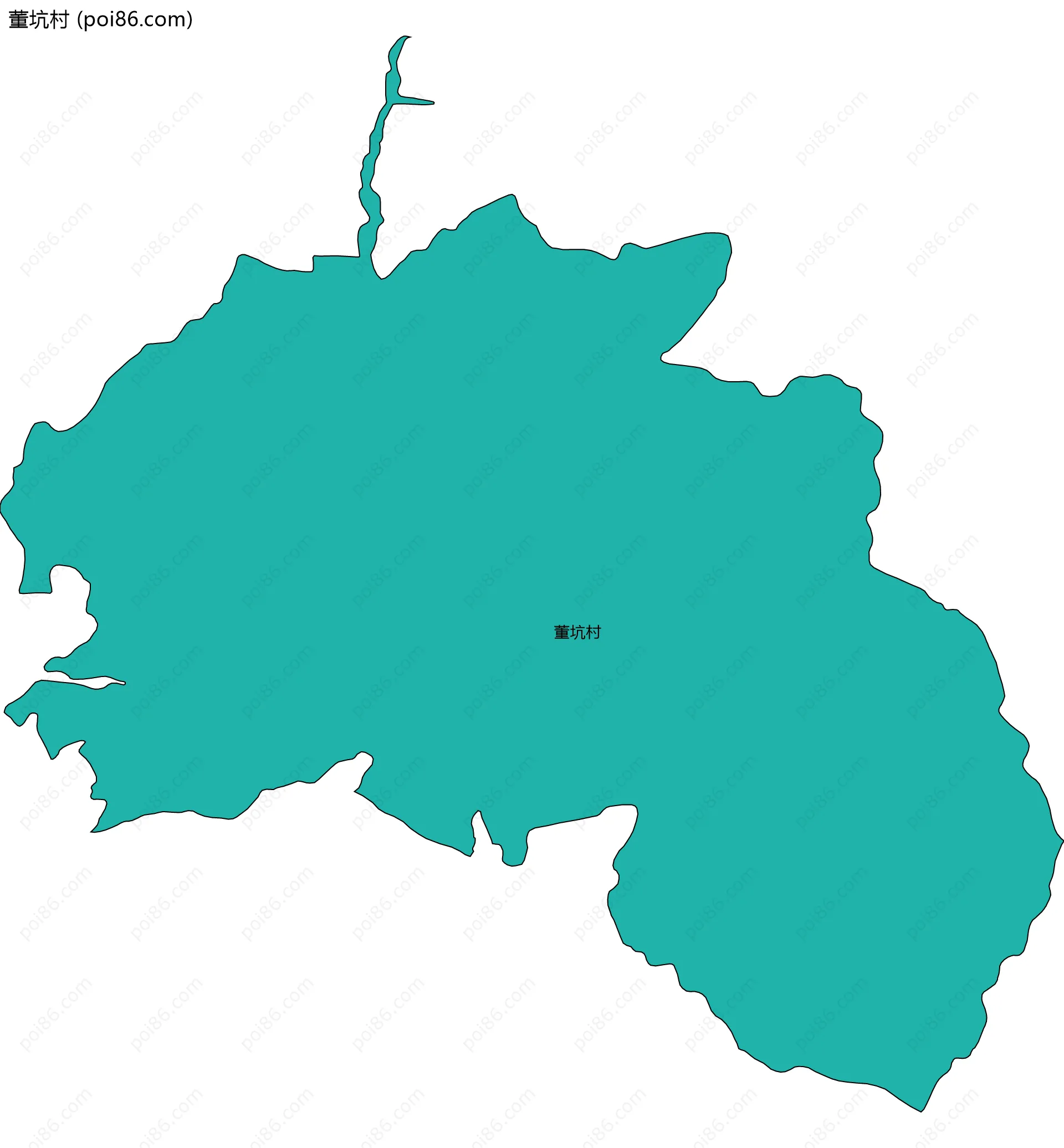 董坑村边界地图