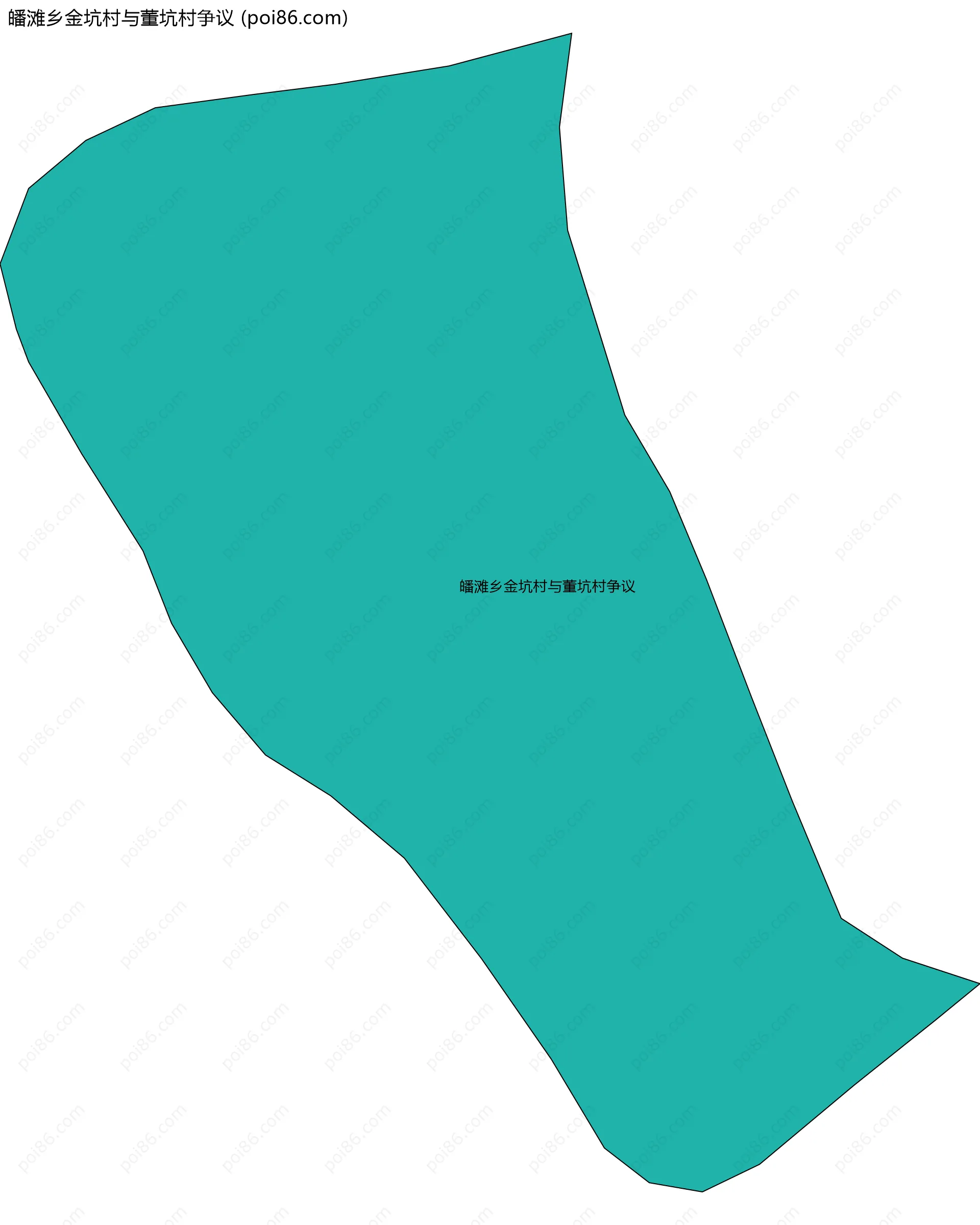 皤滩乡金坑村与董坑村争议边界地图