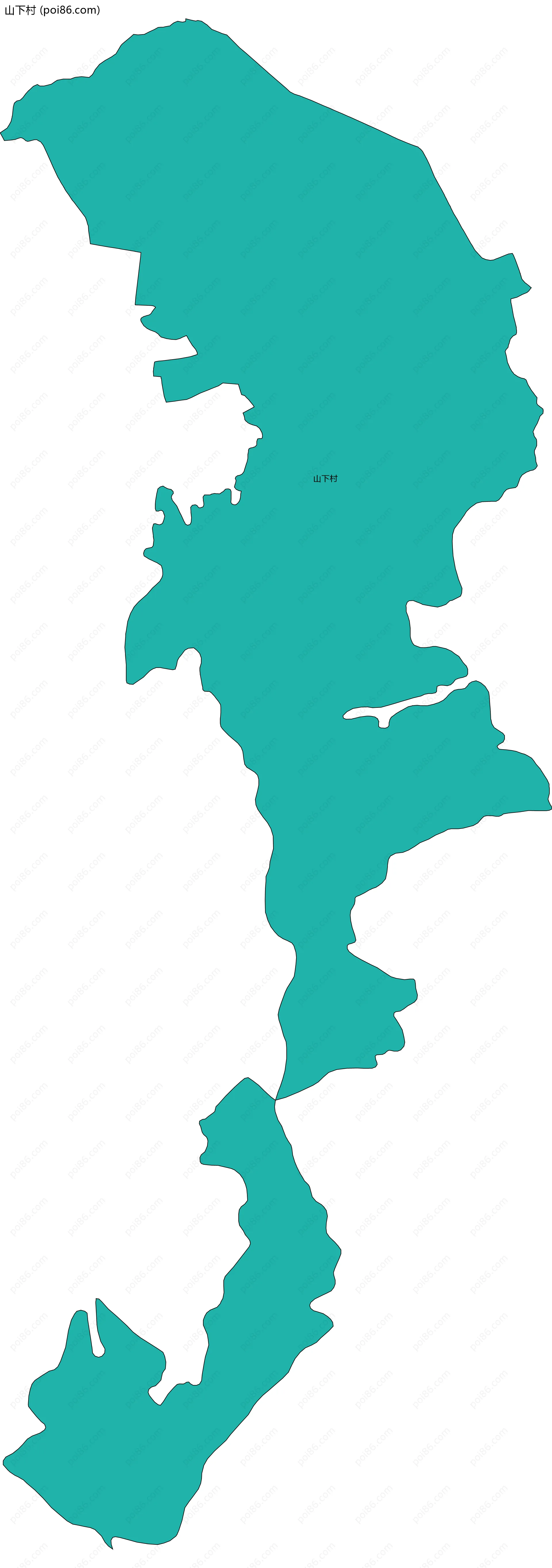 山下村边界地图