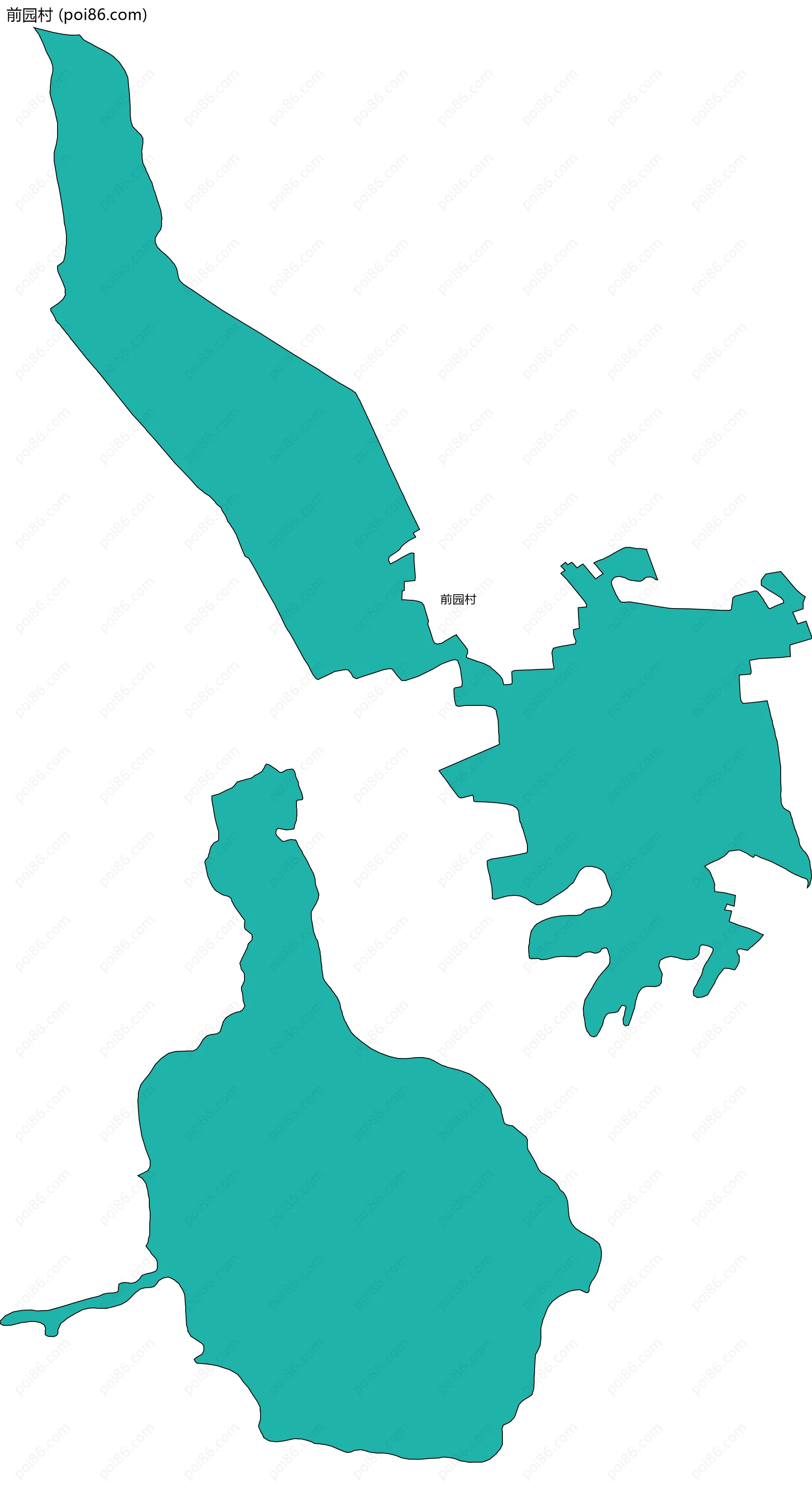 前园村边界地图