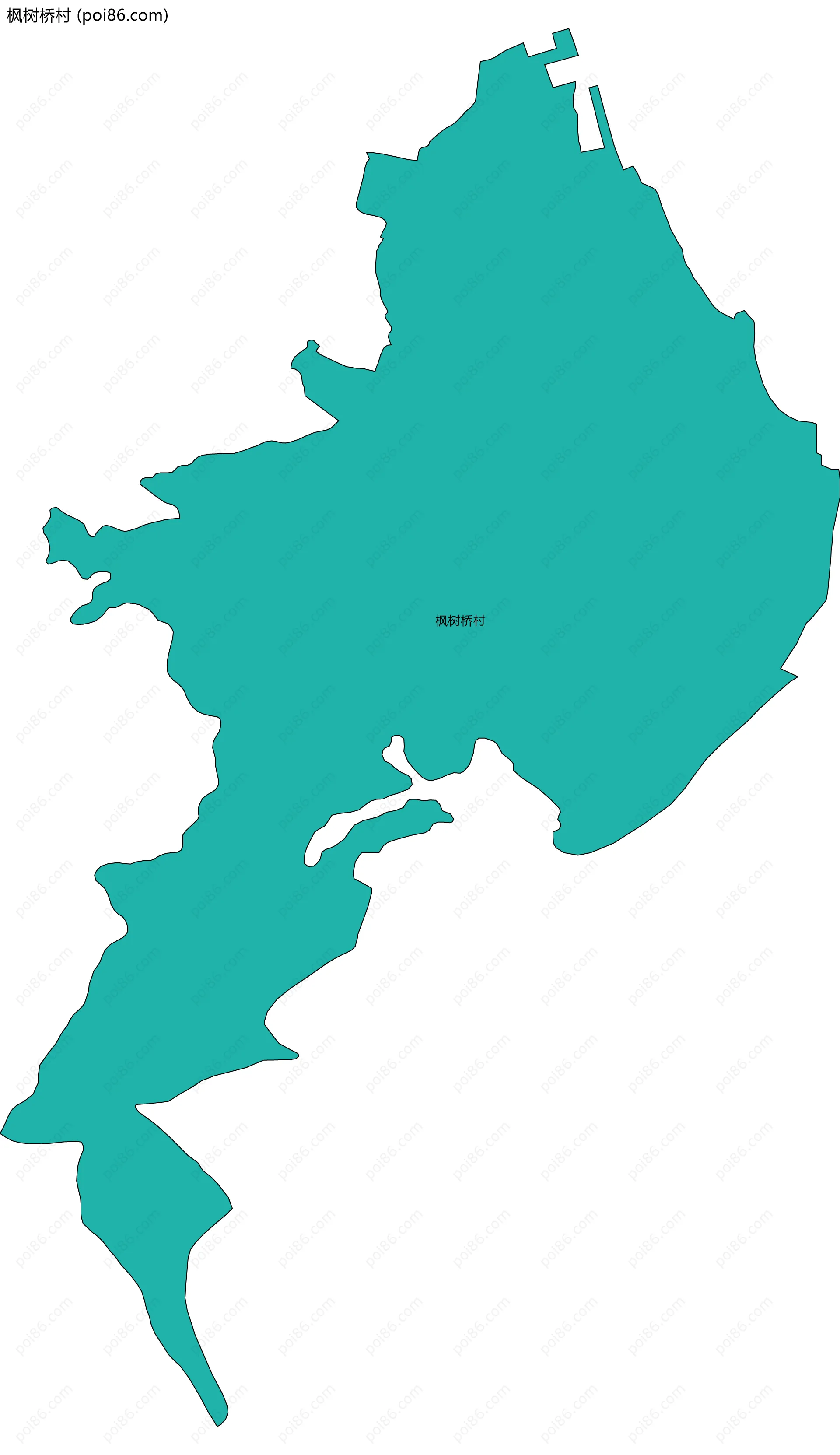 枫树桥村边界地图