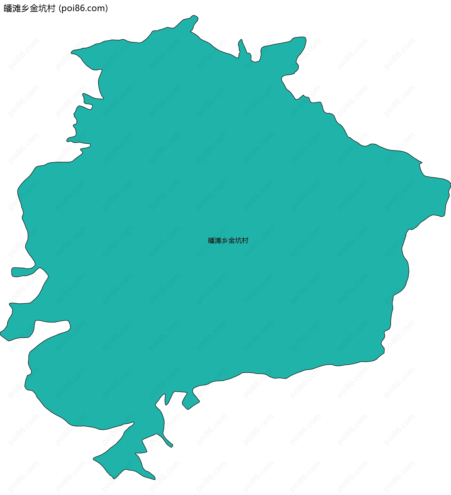 皤滩乡金坑村边界地图