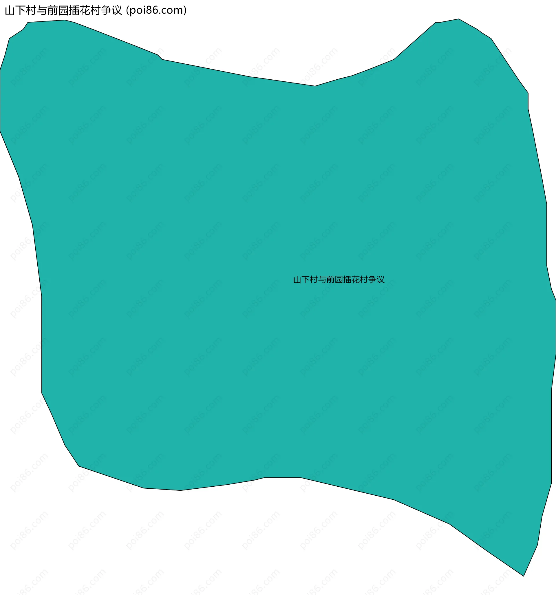 山下村与前园插花村争议边界地图