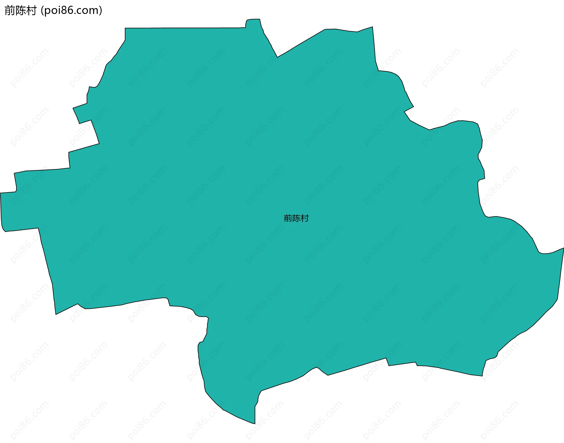 前陈村边界地图