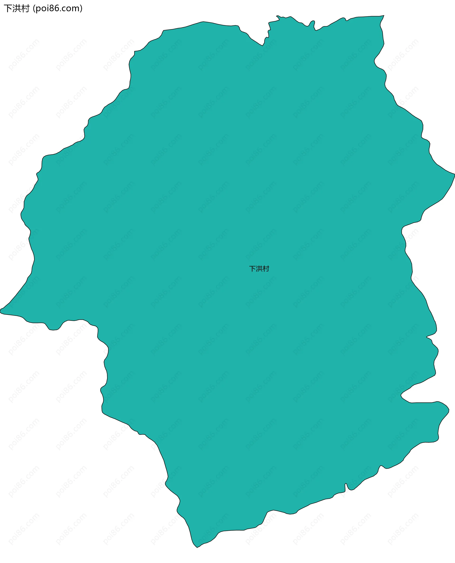 下洪村边界地图