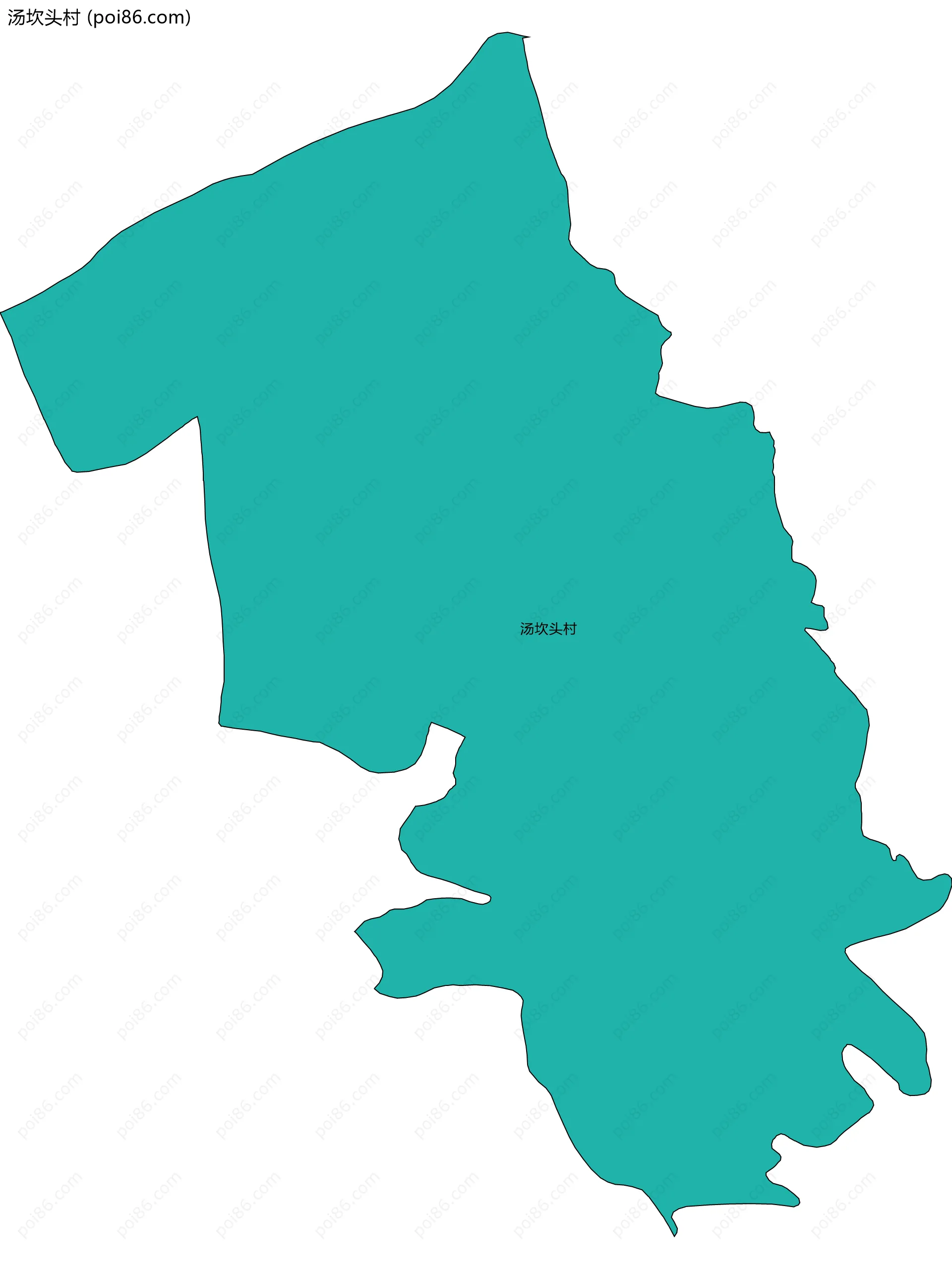 汤坎头村边界地图