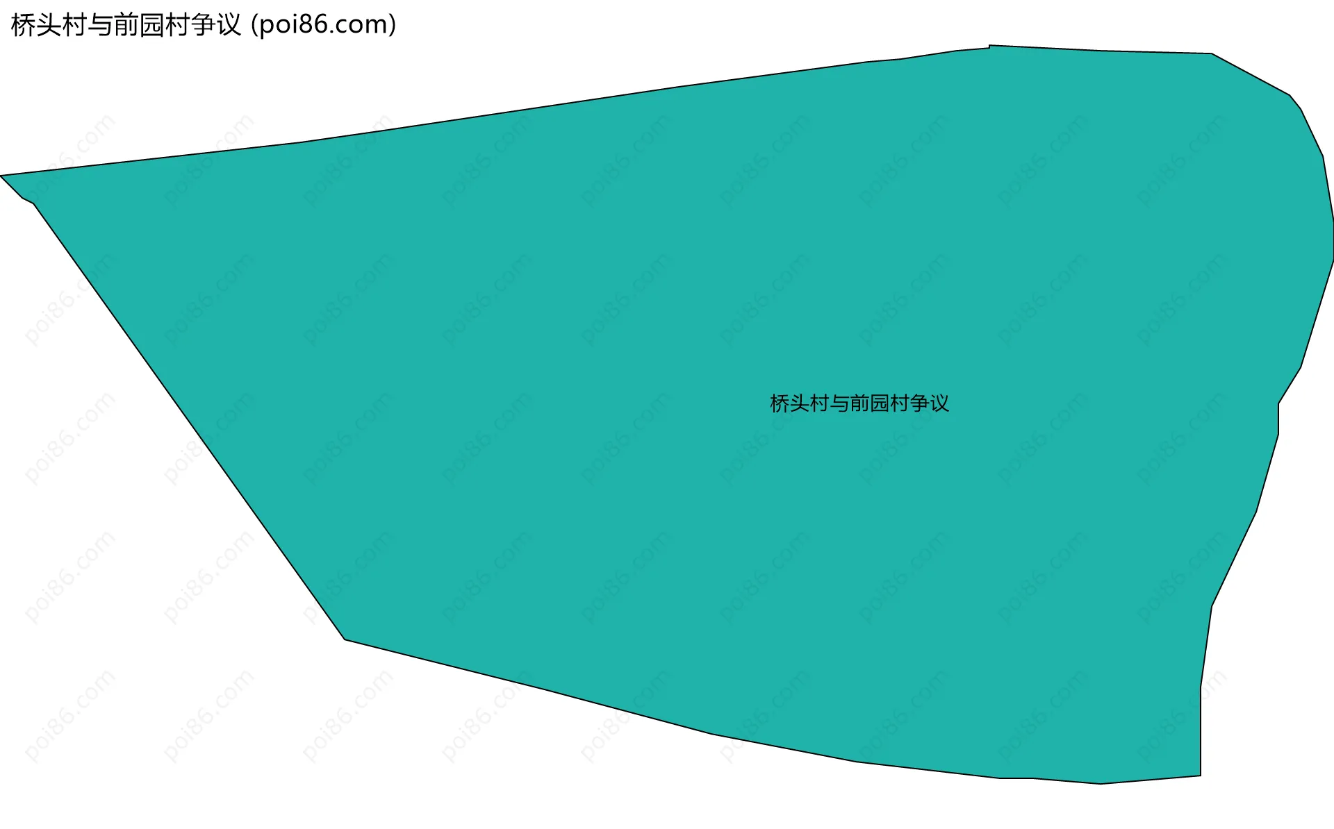 桥头村与前园村争议边界地图