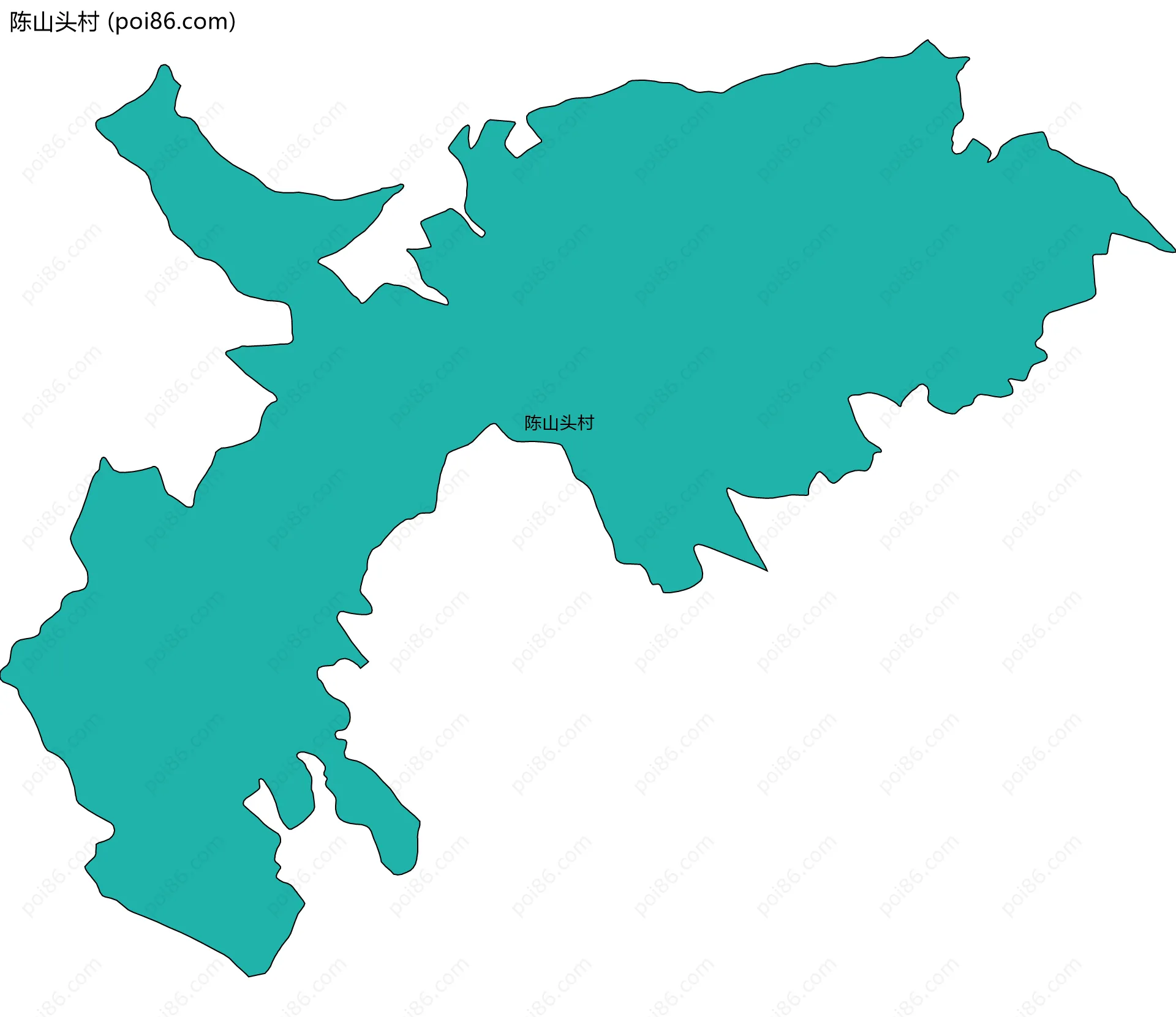 陈山头村边界地图