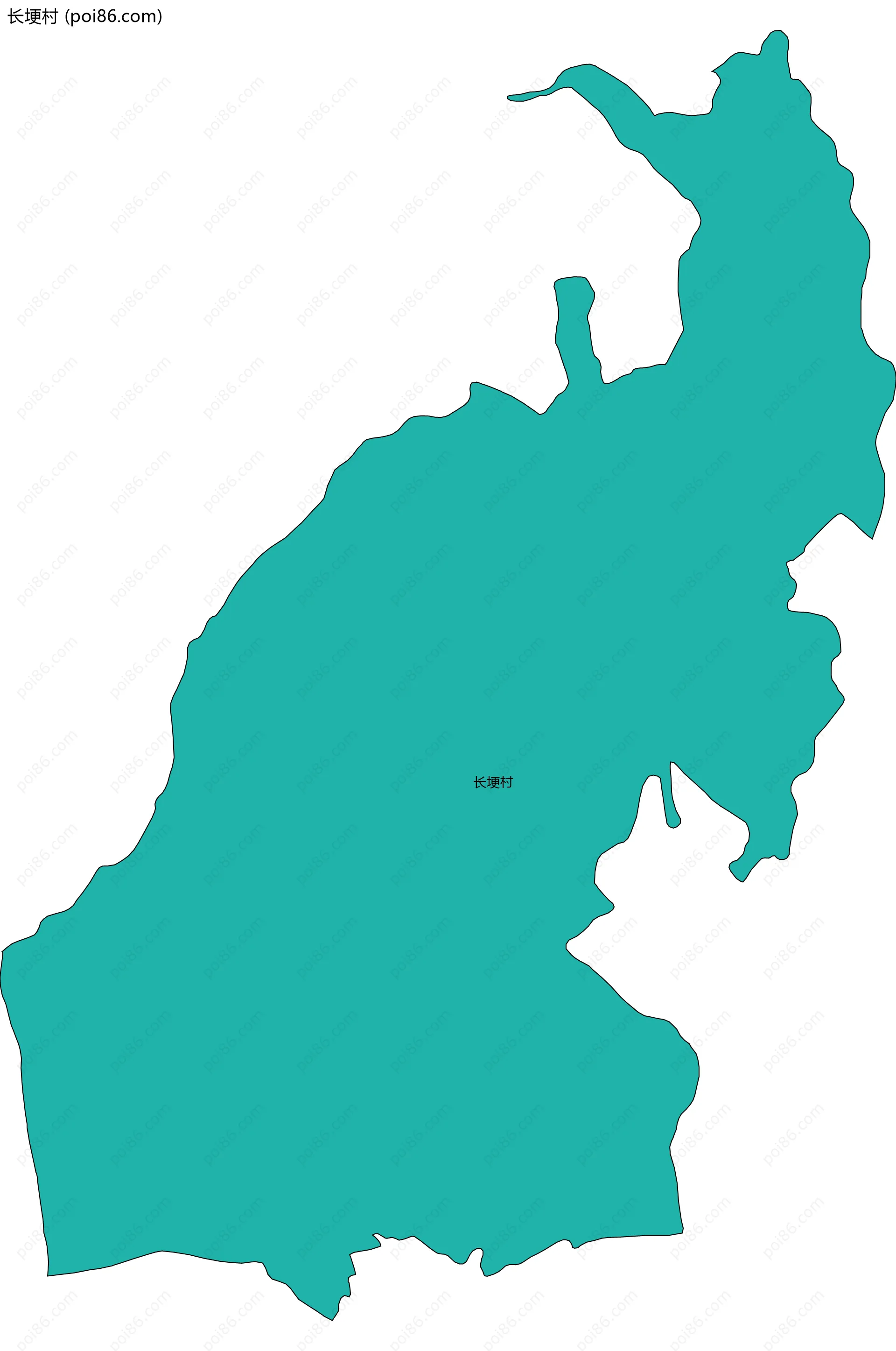 长埂村边界地图