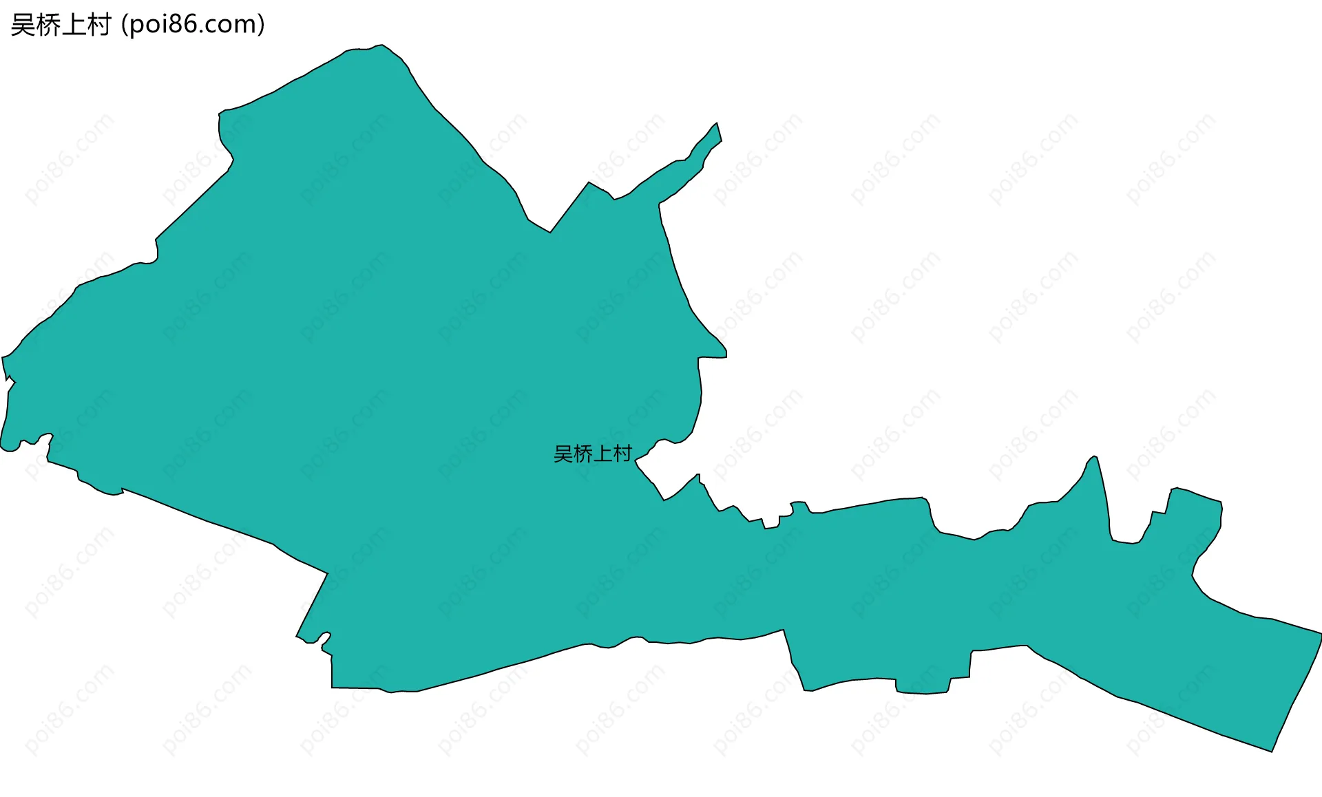吴桥上村边界地图