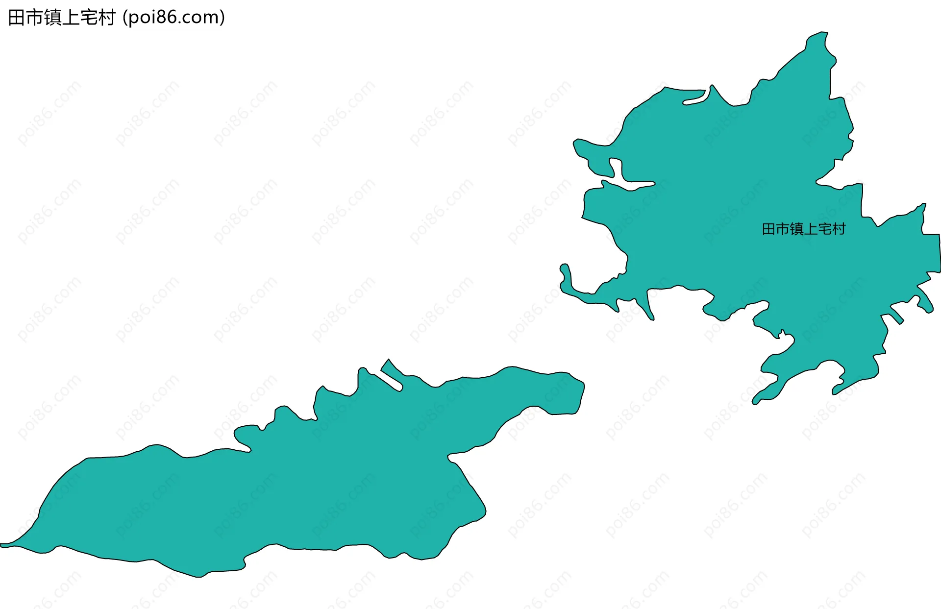 田市镇上宅村边界地图