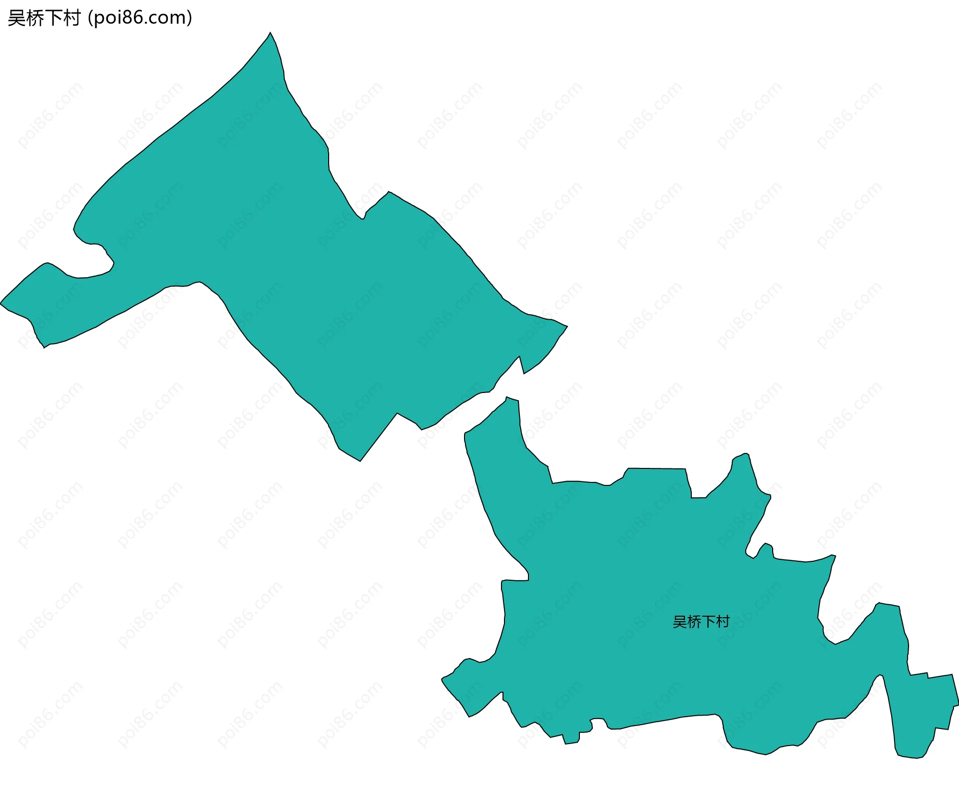 吴桥下村边界地图