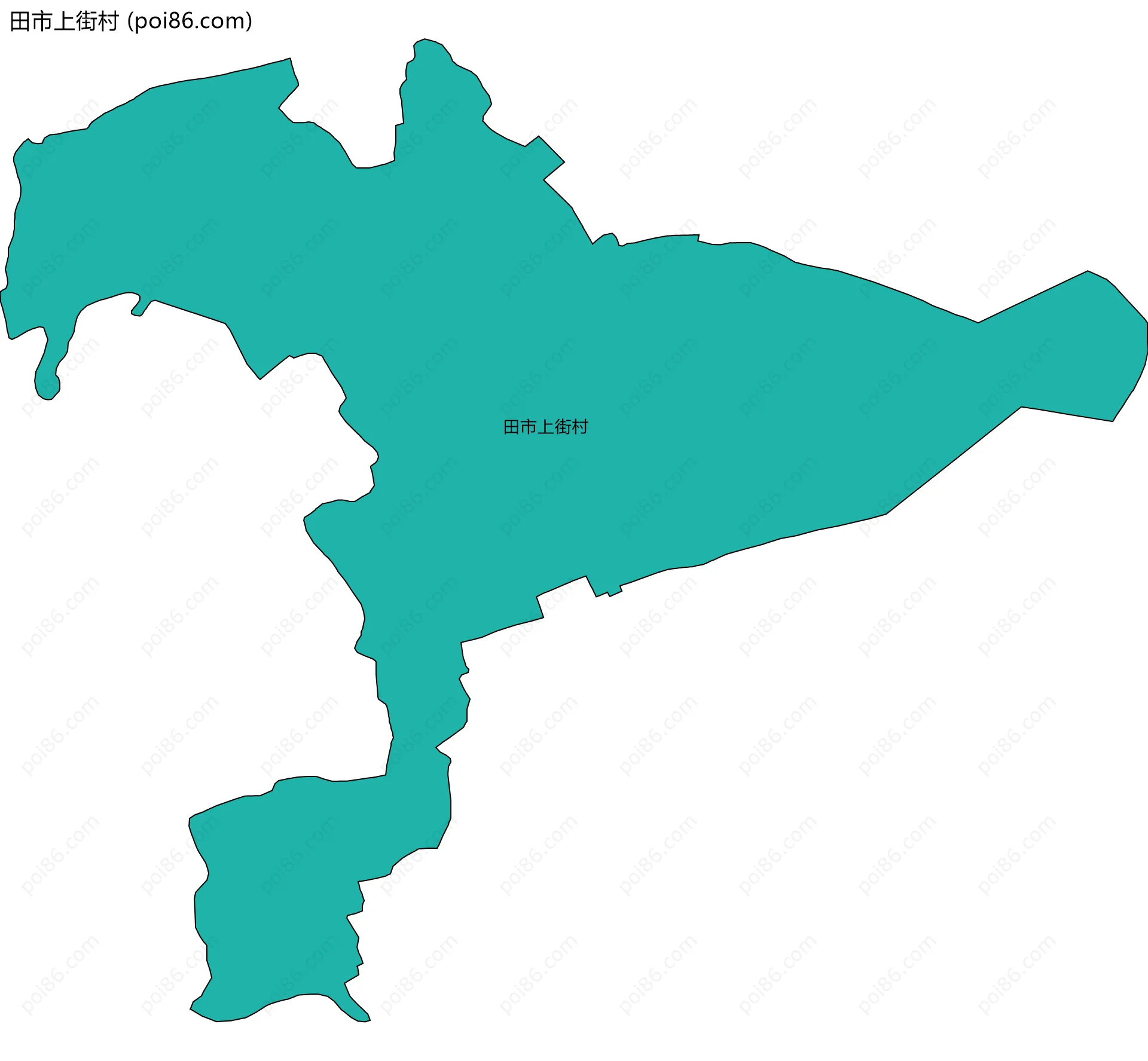 田市上街村边界地图