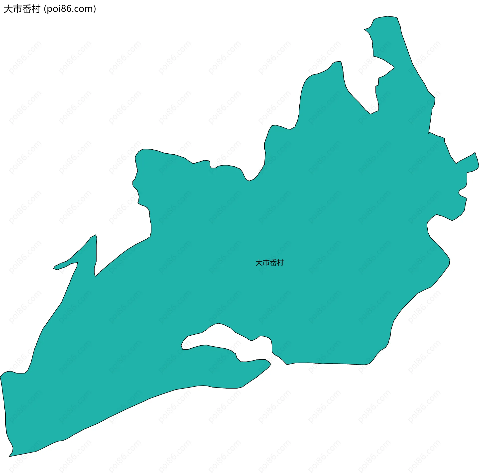 大市岙村边界地图