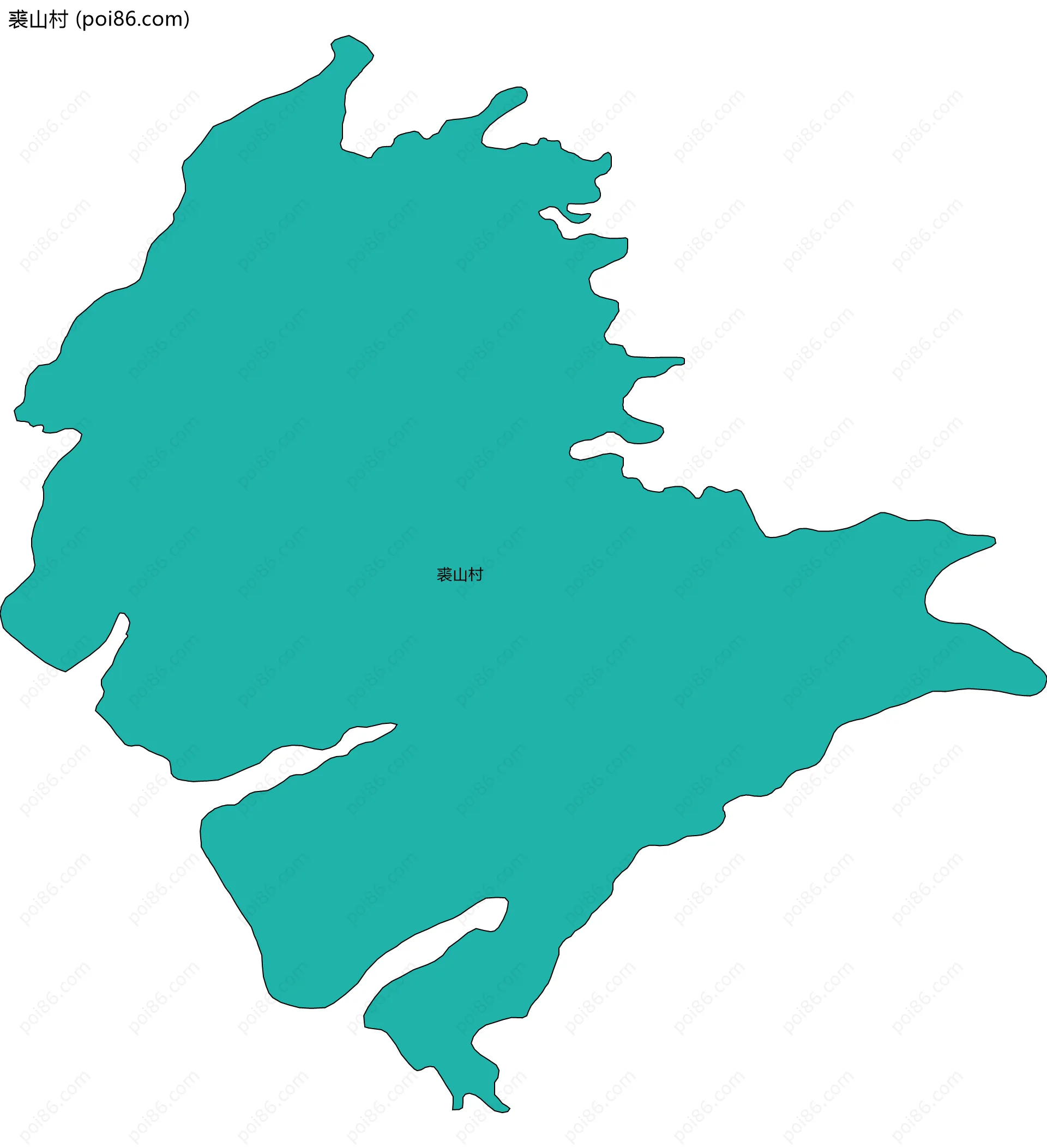 裘山村边界地图