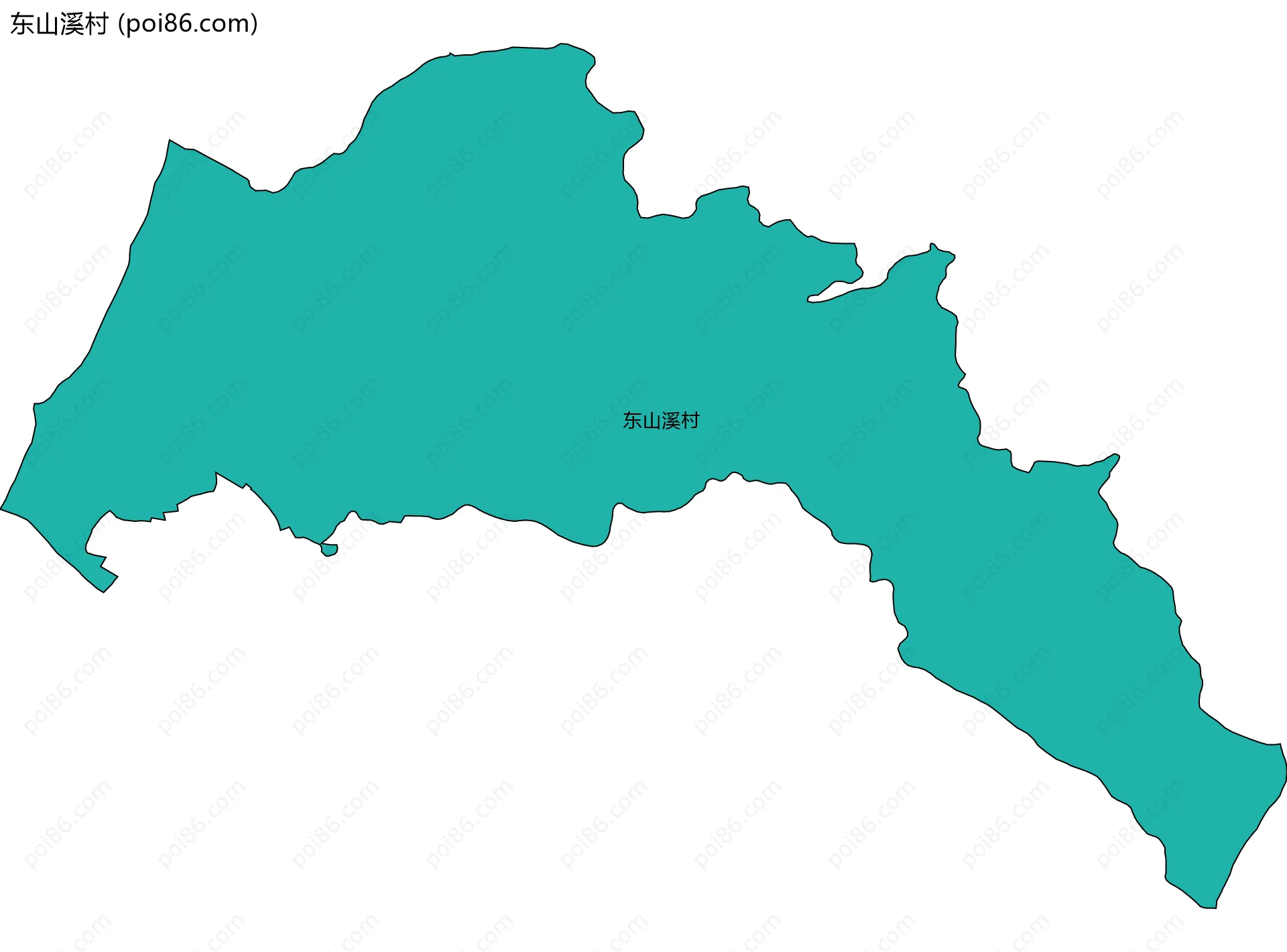 东山溪村边界地图