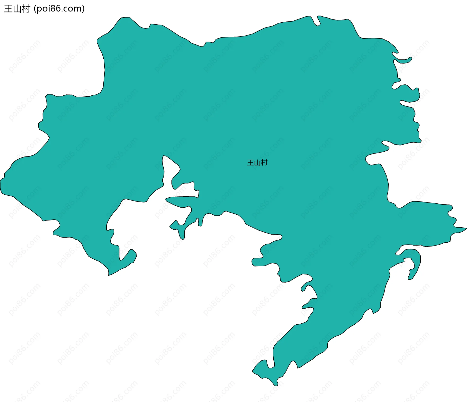 王山村边界地图