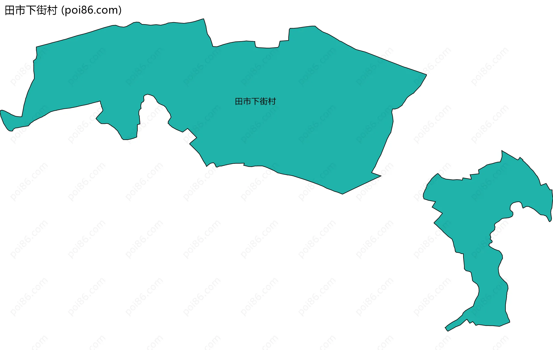 田市下街村边界地图