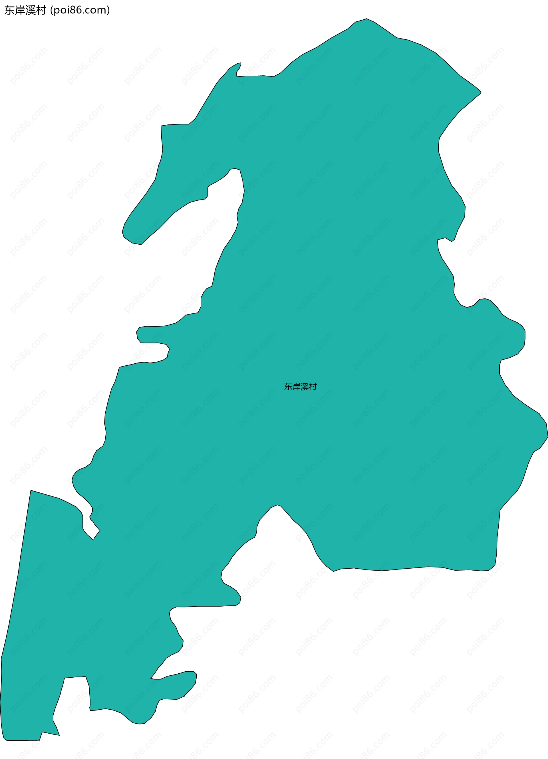东岸溪村边界地图