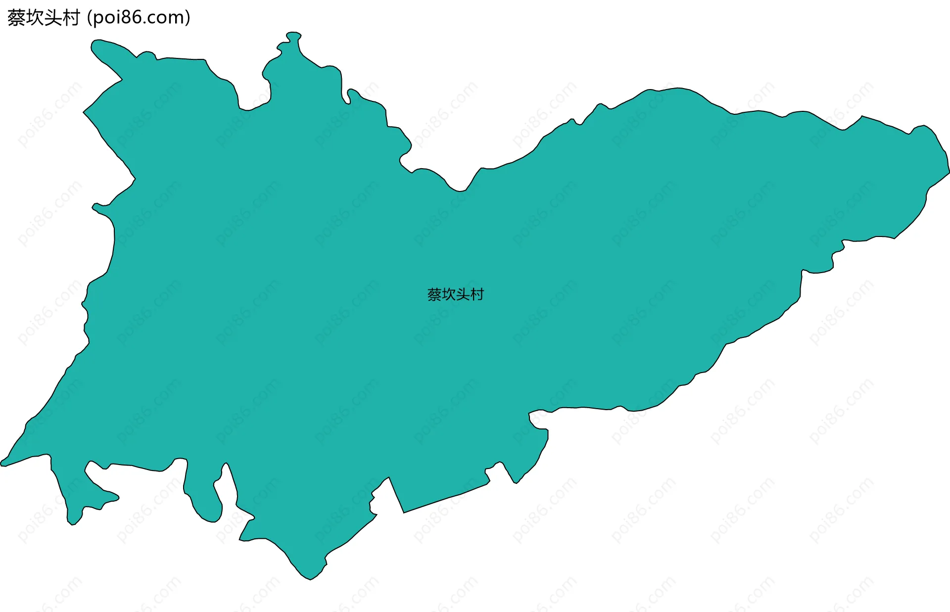 蔡坎头村边界地图