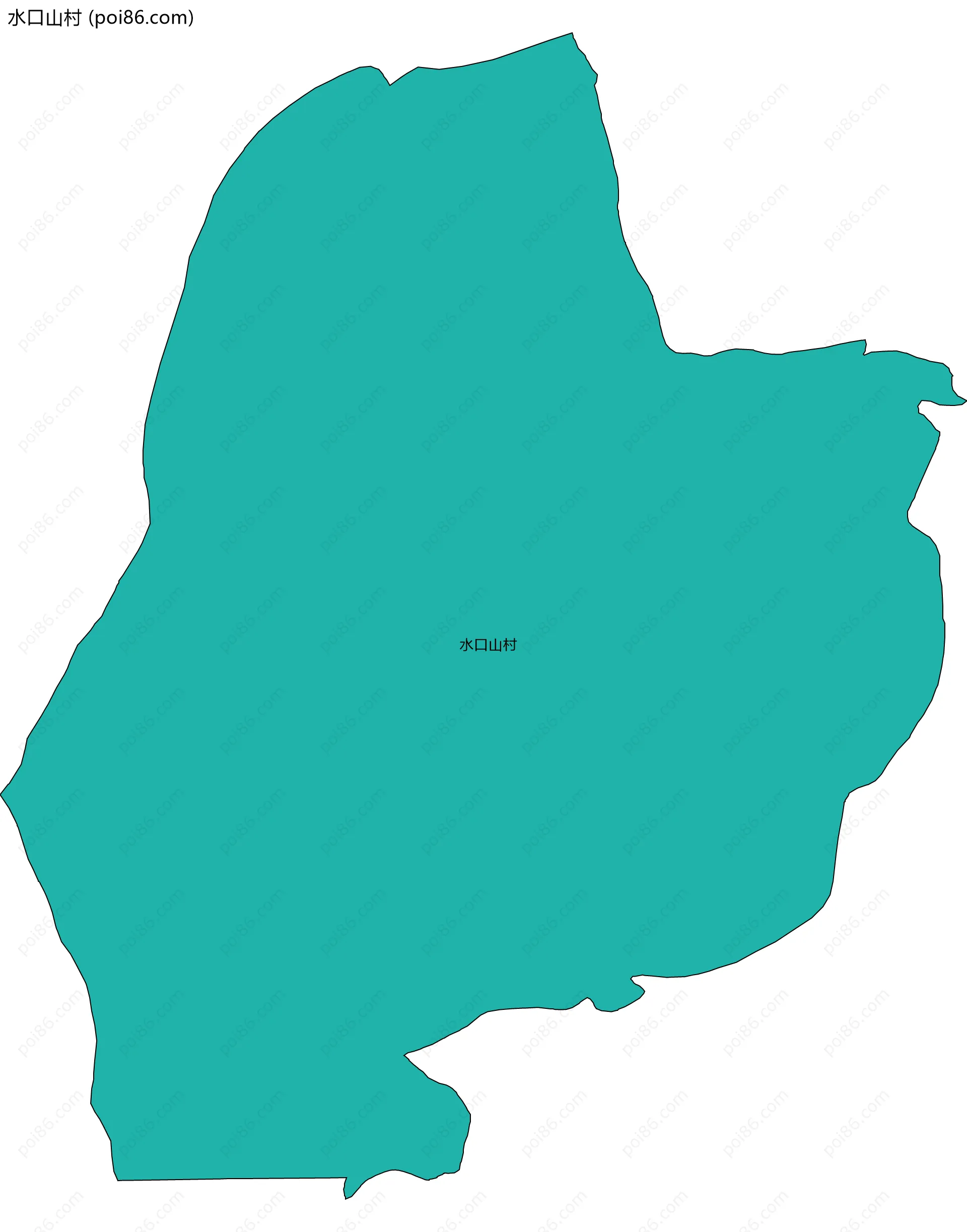 水口山村边界地图