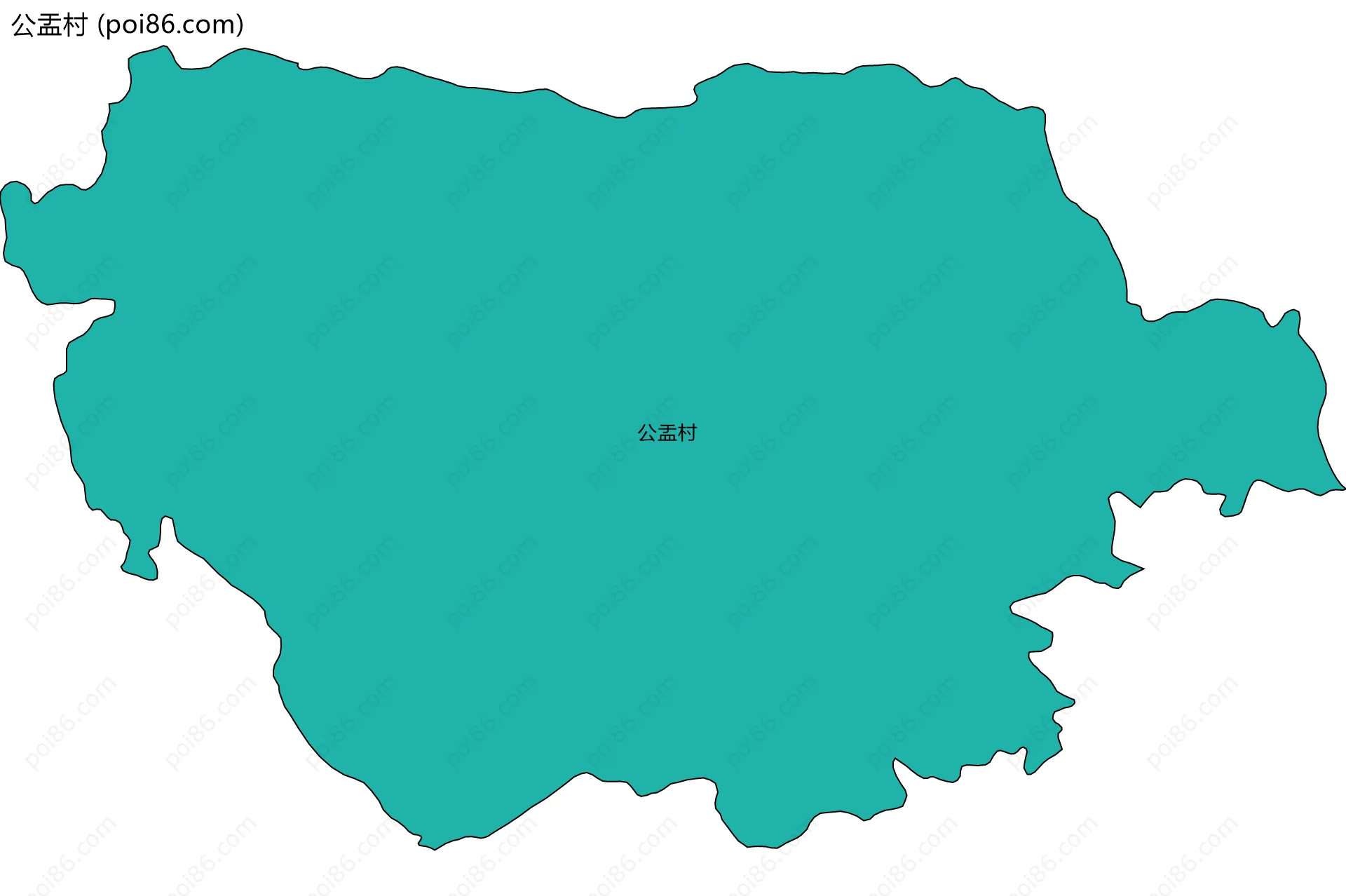 公盂村边界地图