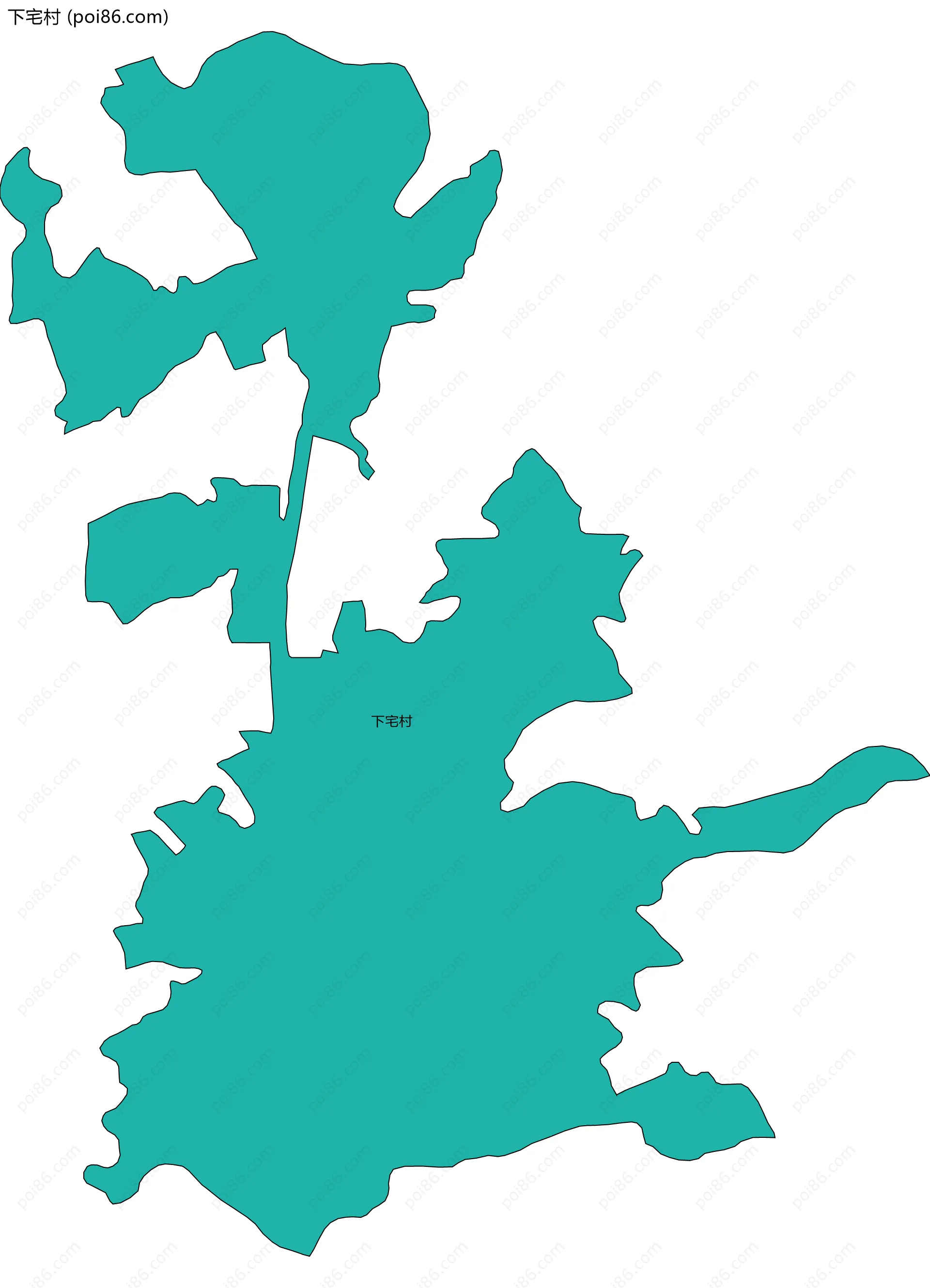 下宅村边界地图