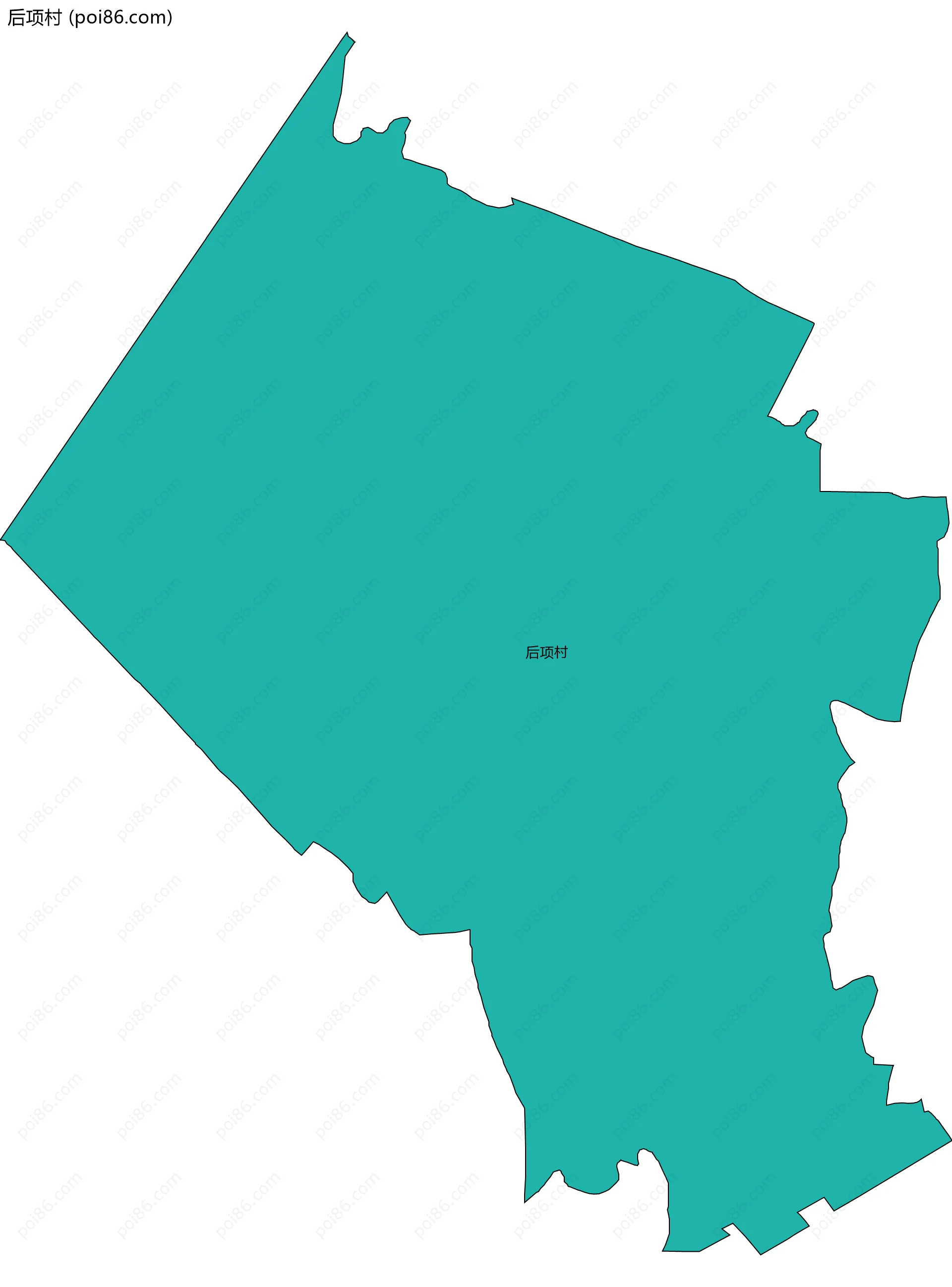 后项村边界地图
