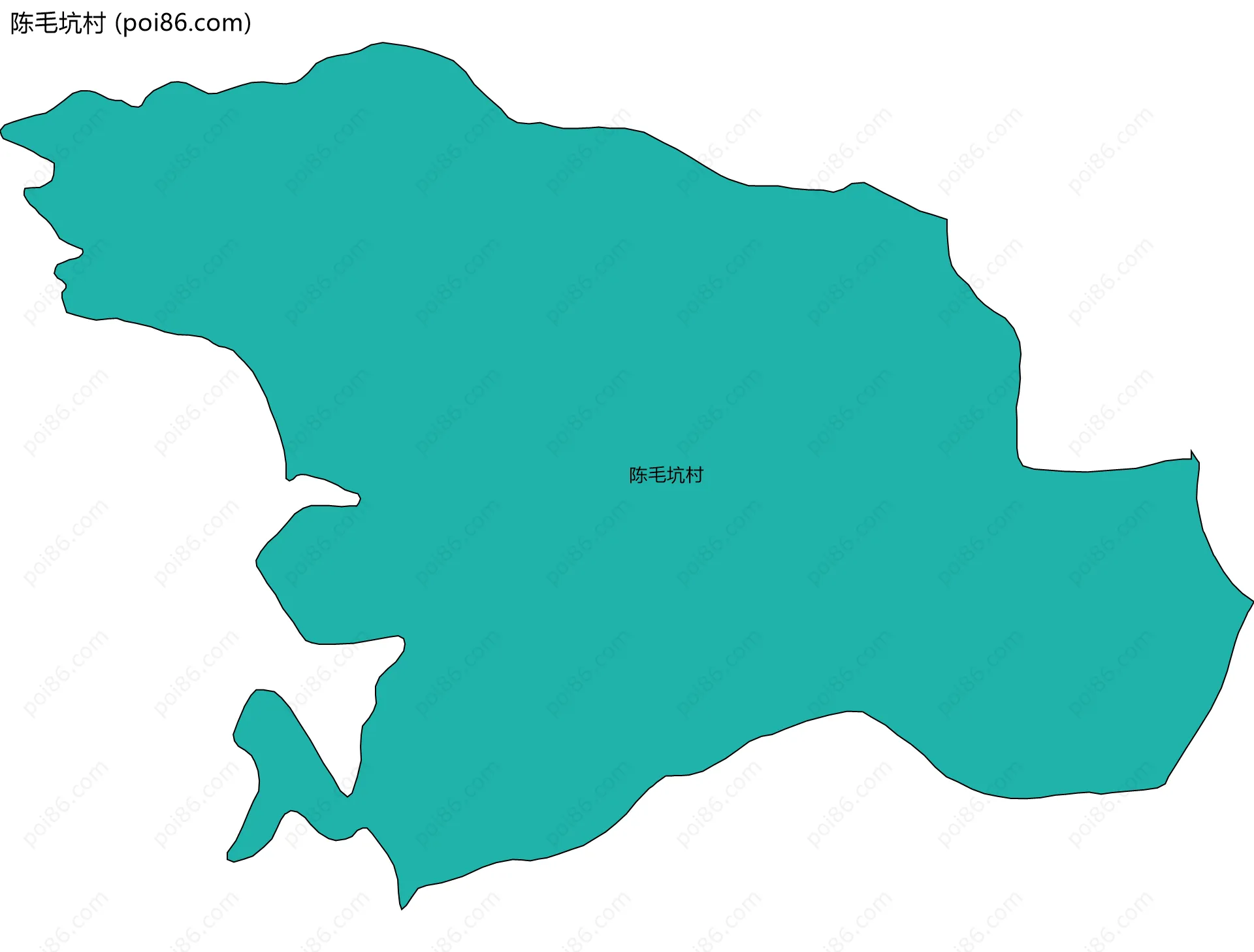 陈毛坑村边界地图