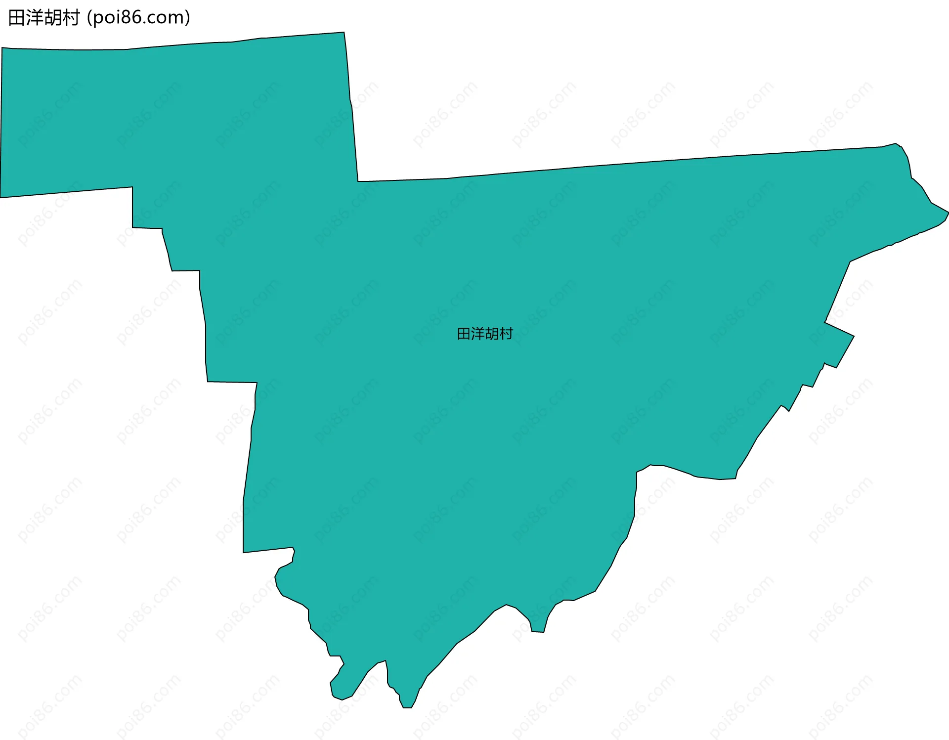 田洋胡村边界地图