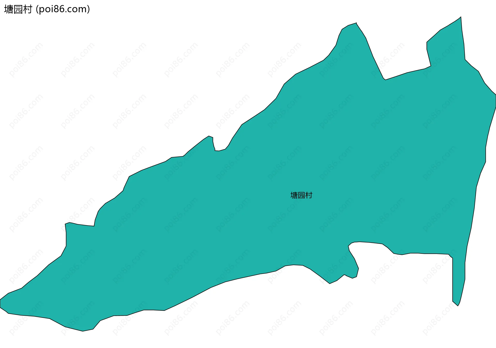 塘园村边界地图