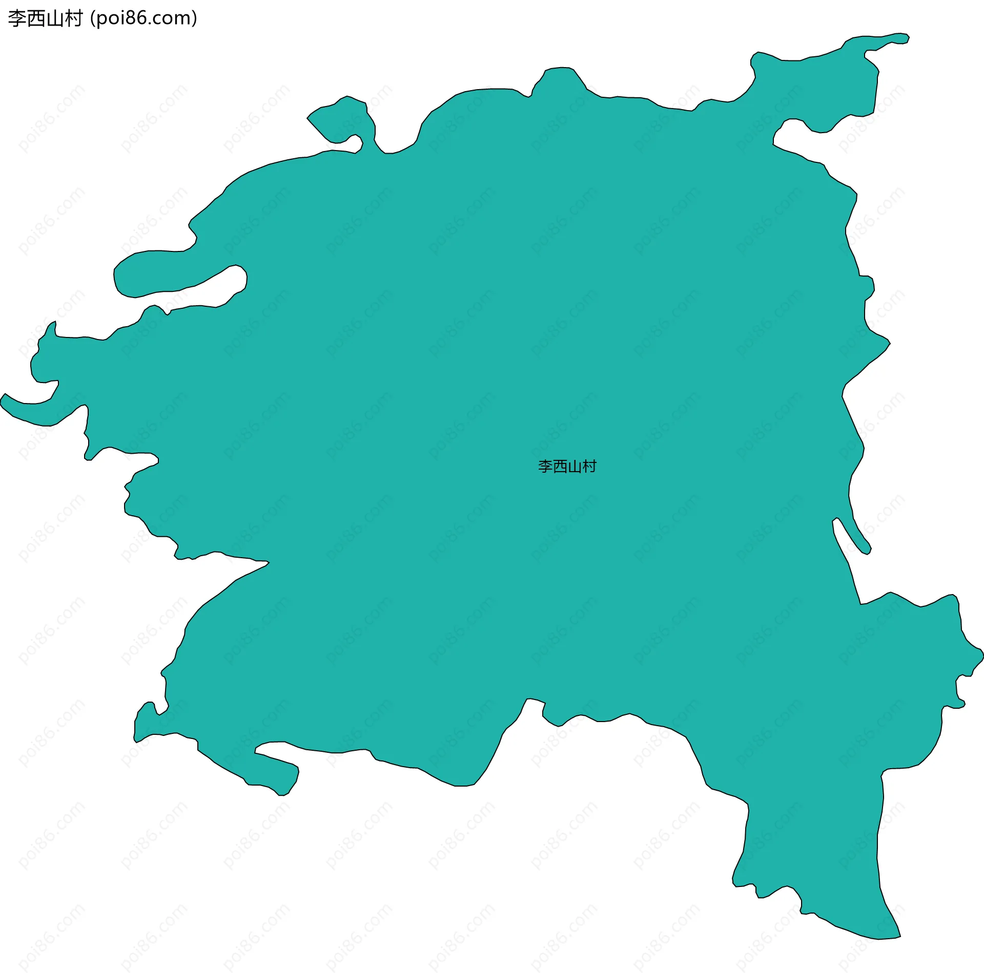 李西山村边界地图