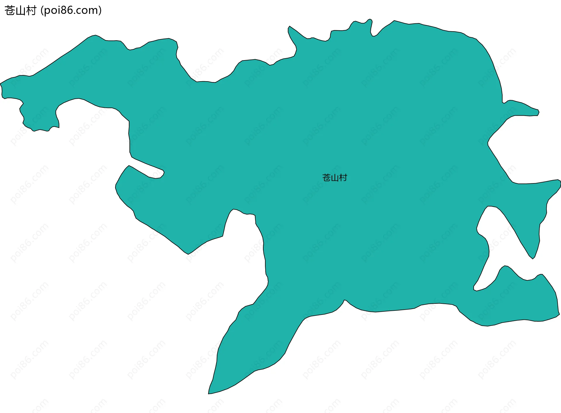 苍山村边界地图