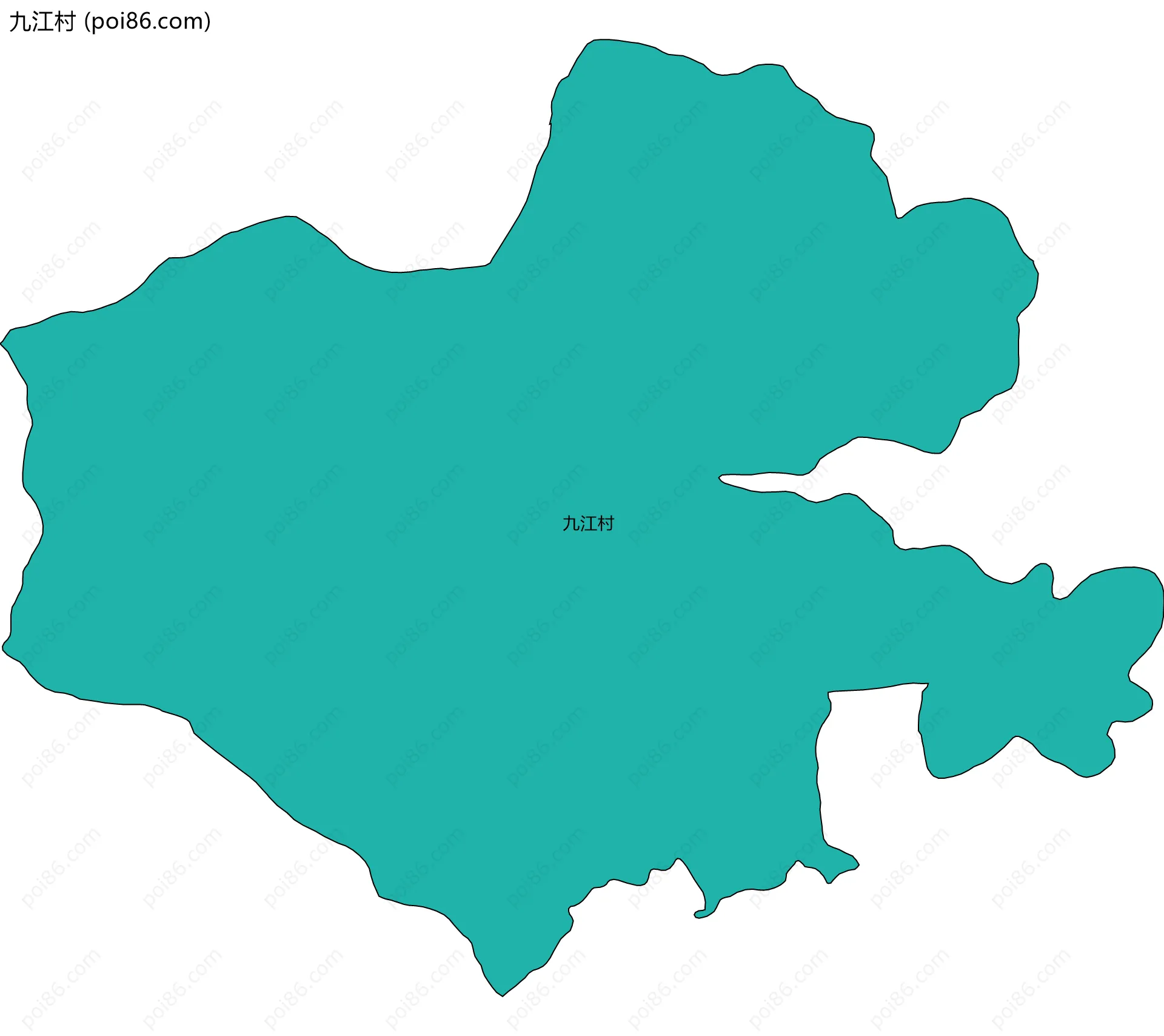 九江村边界地图