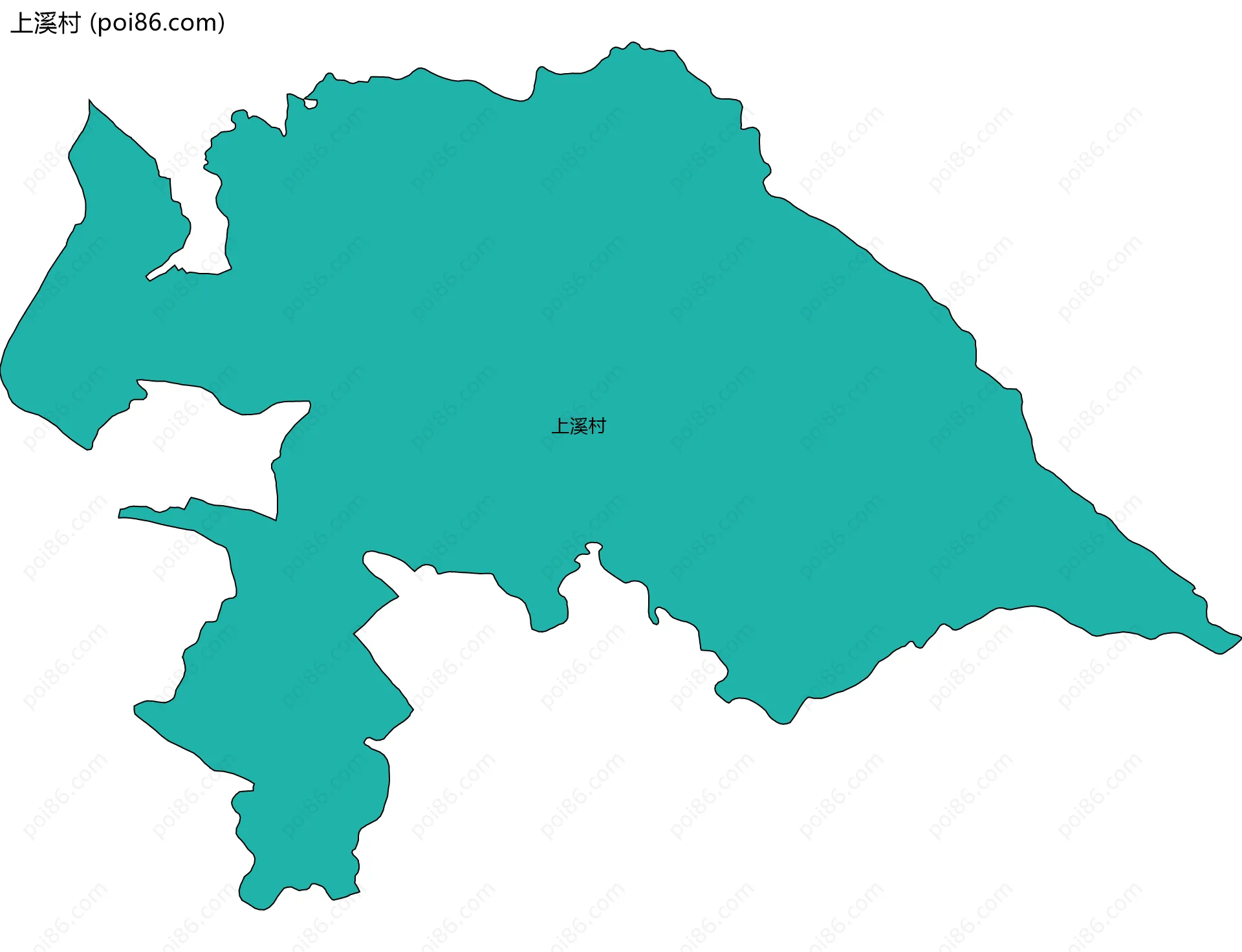 上溪村边界地图