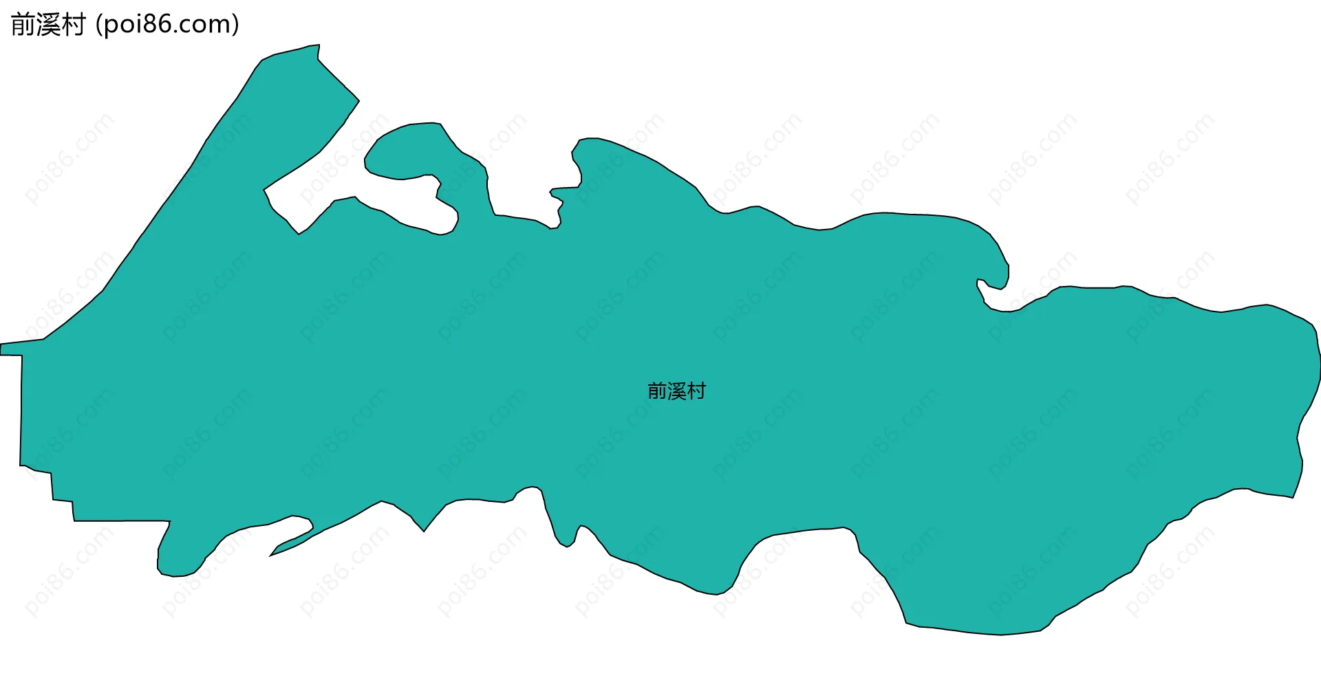 前溪村边界地图