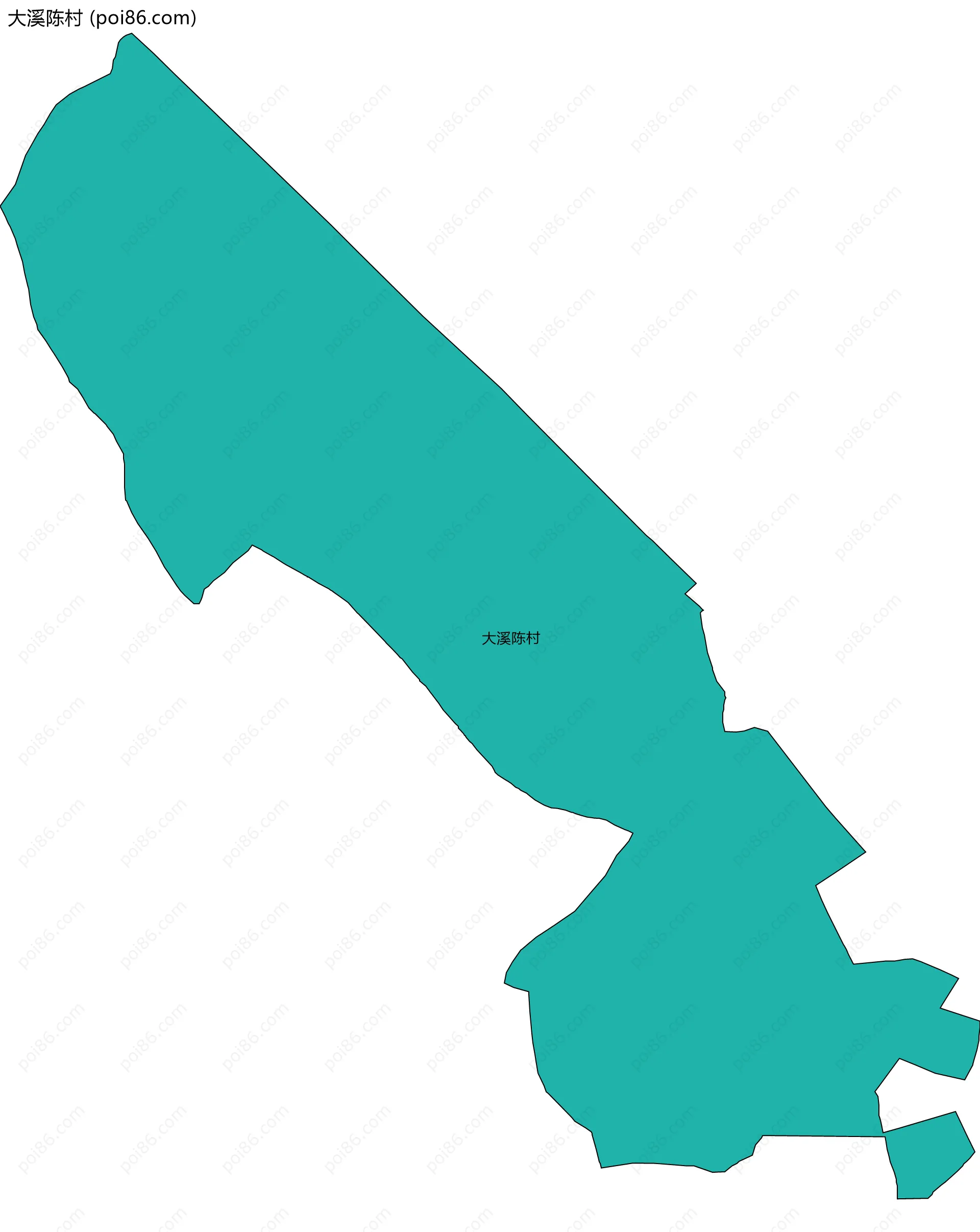 大溪陈村边界地图